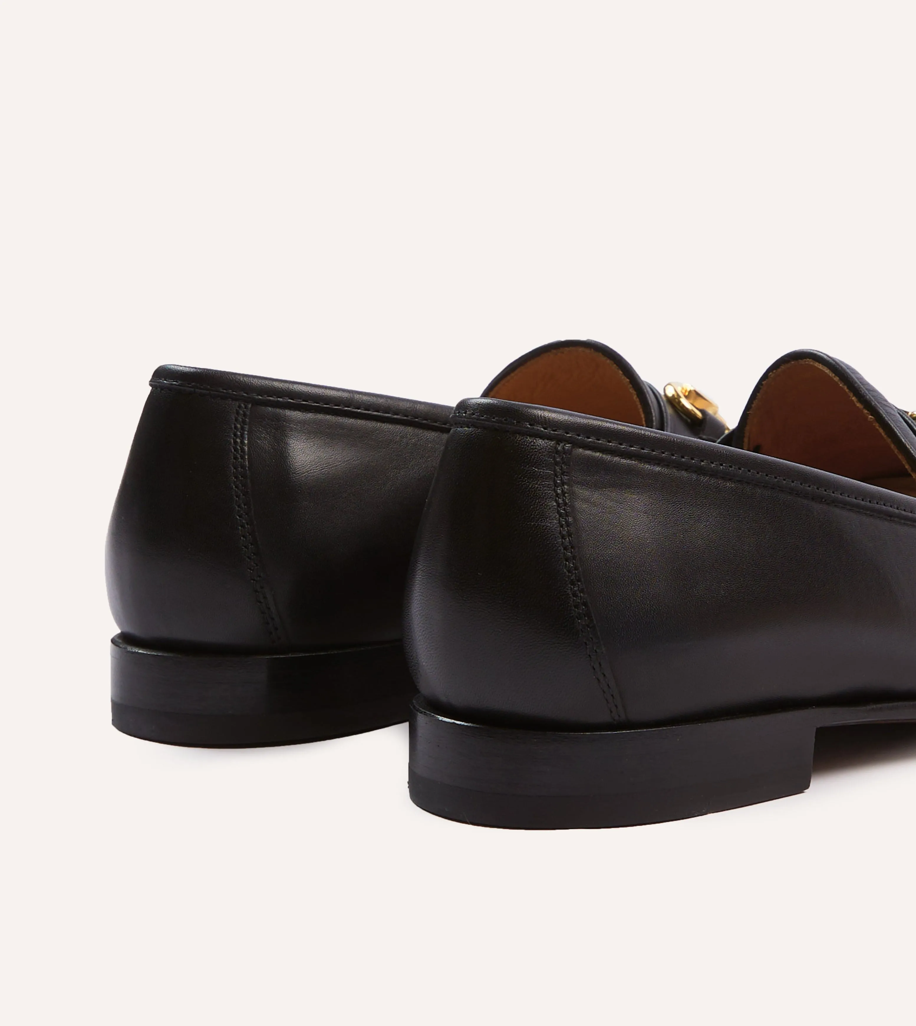 Yuketen Moc Ischia Black Leather Bit Loafer sold by Drake's London product image thumbnail 5