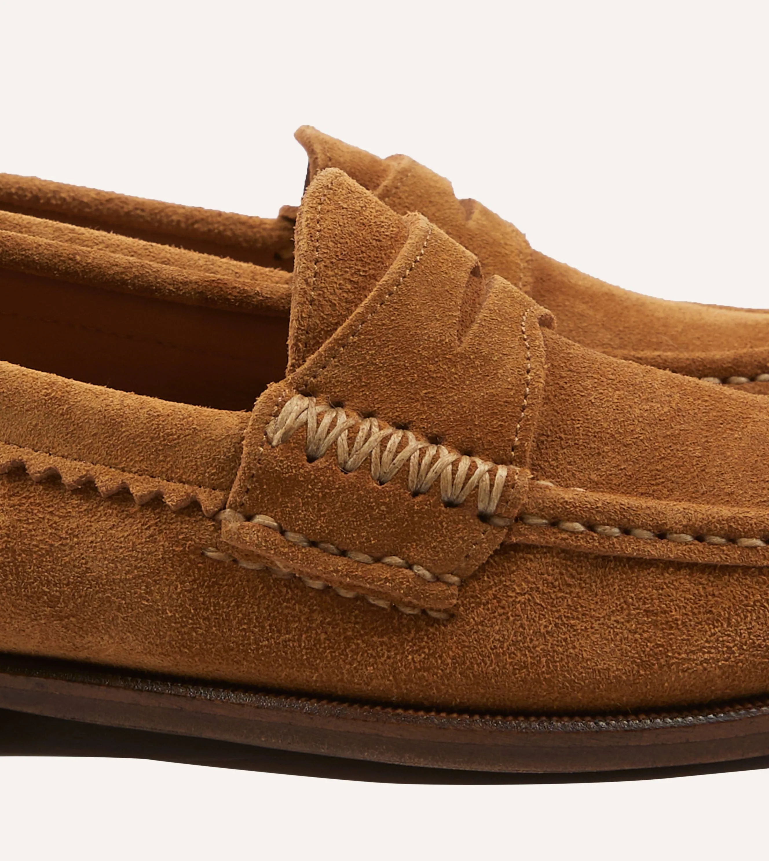 Yuketen Brown Leather Rob’s Loafer sold by Drake's London product image thumbnail 3