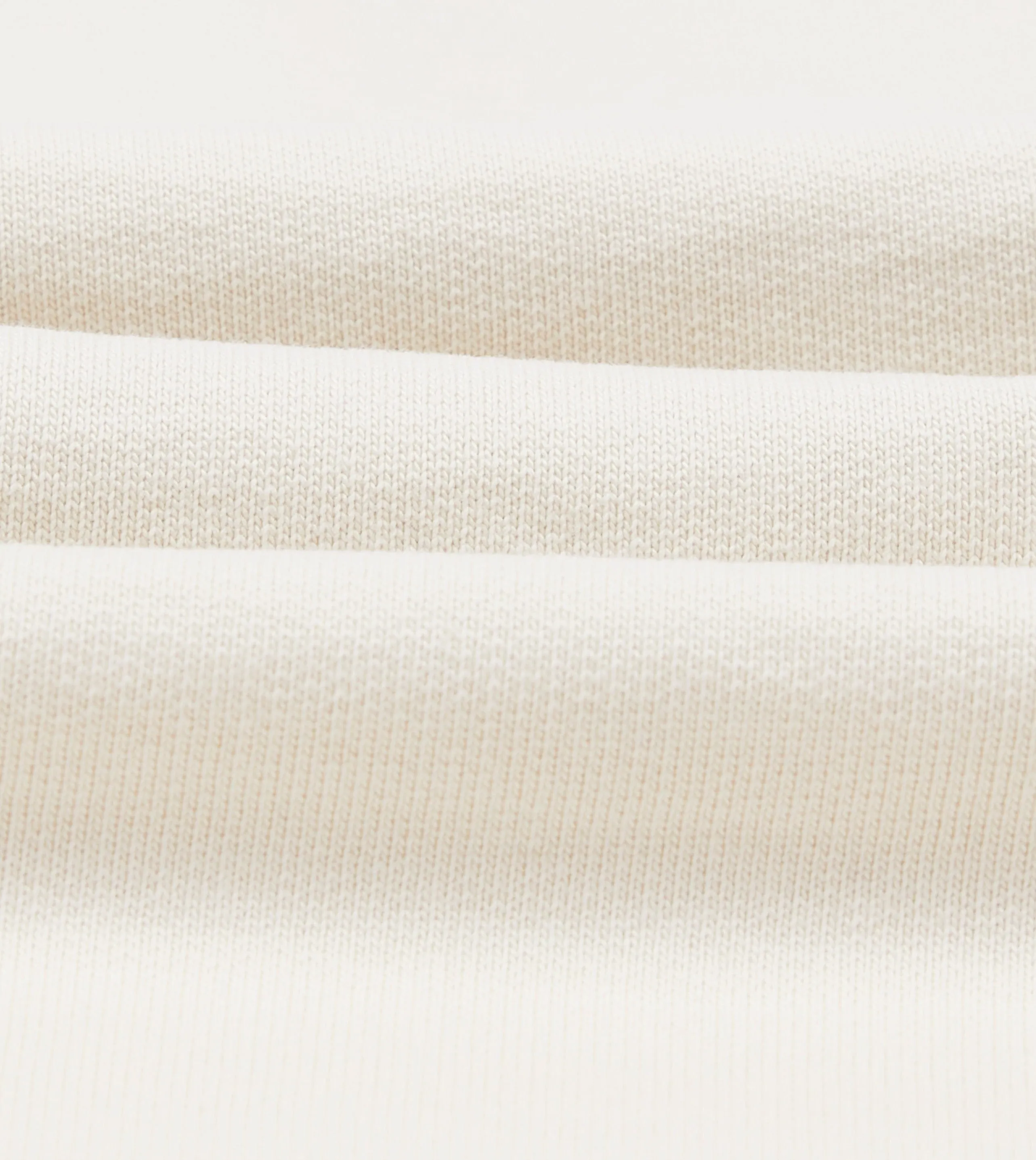 Ecru Cotton Quarter Zip Sweatshirt sold by Drake's London product image thumbnail 2