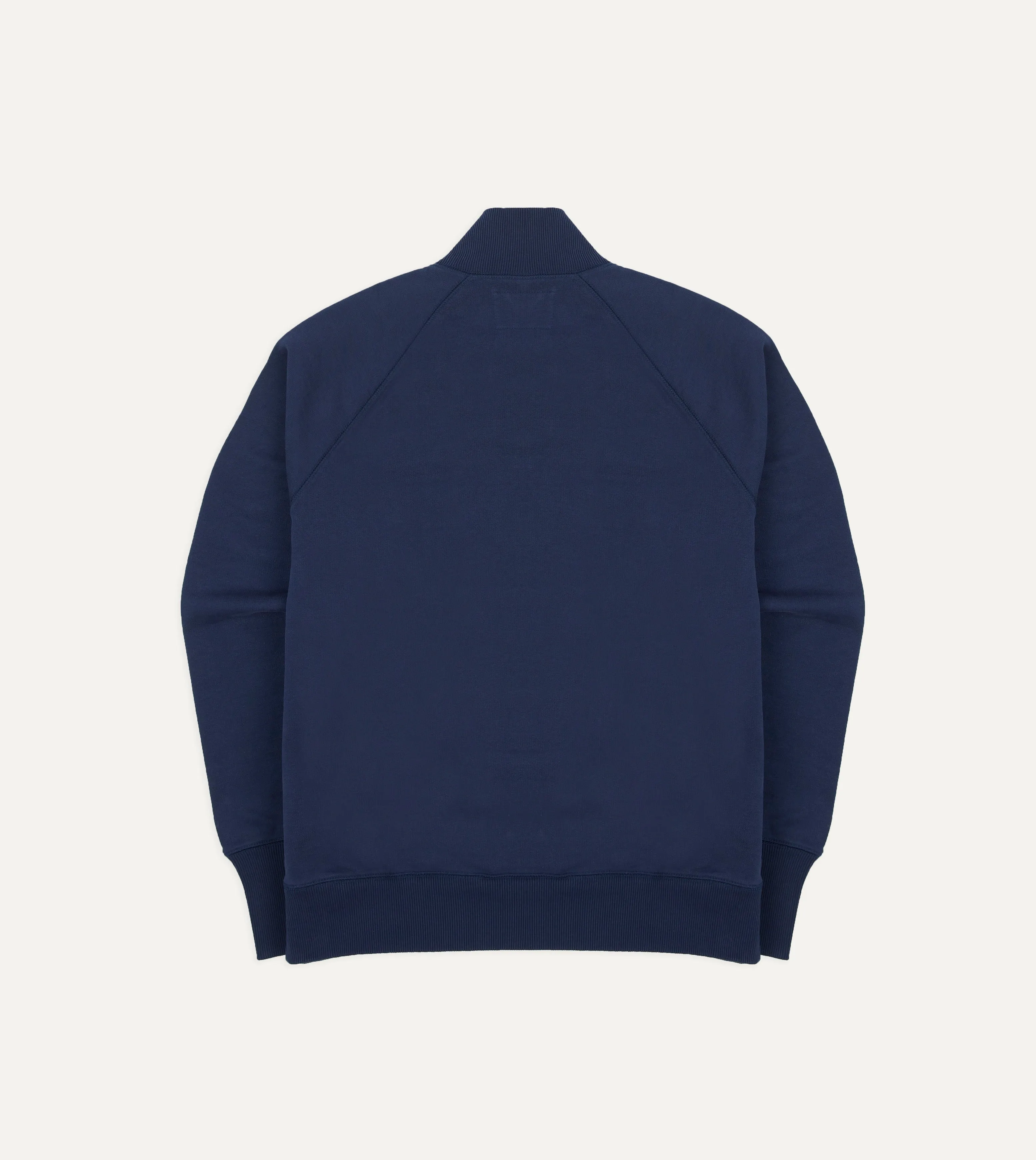 Navy Cotton Quarter Zip Sweatshirt sold by Drake's London product image thumbnail 5