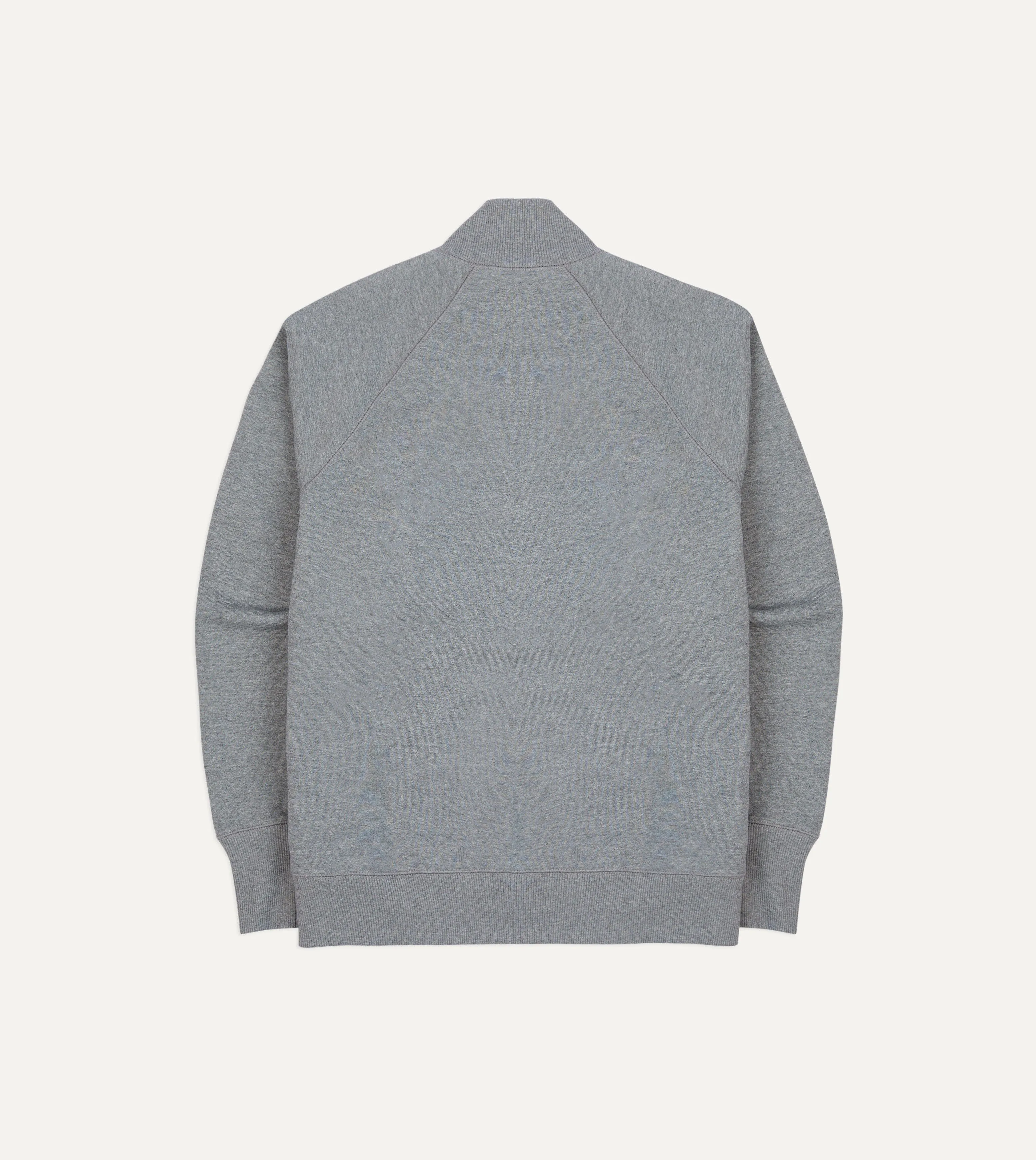 Grey Cotton Quarter Zip Sweatshirt sold by Drake's London product image thumbnail 5