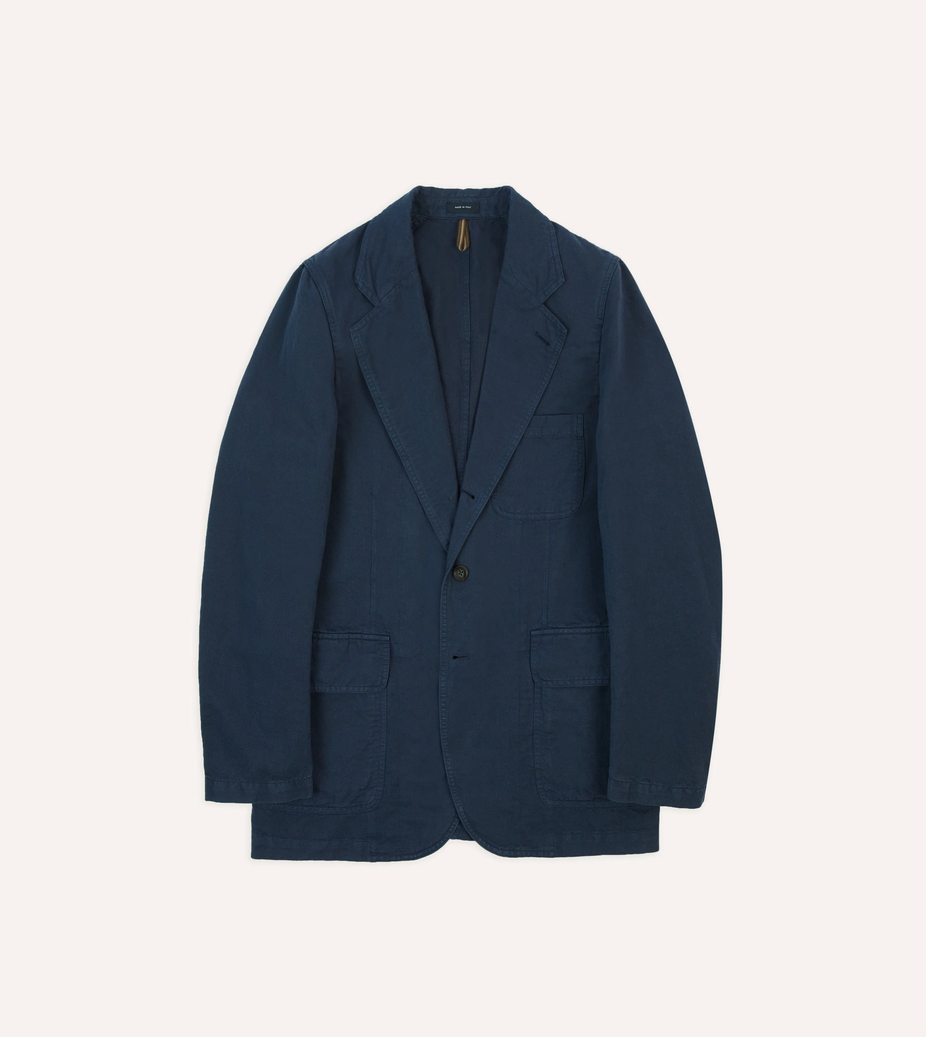 Navy Cotton Linen Games Blazer Mk. I sold by Drake's London
