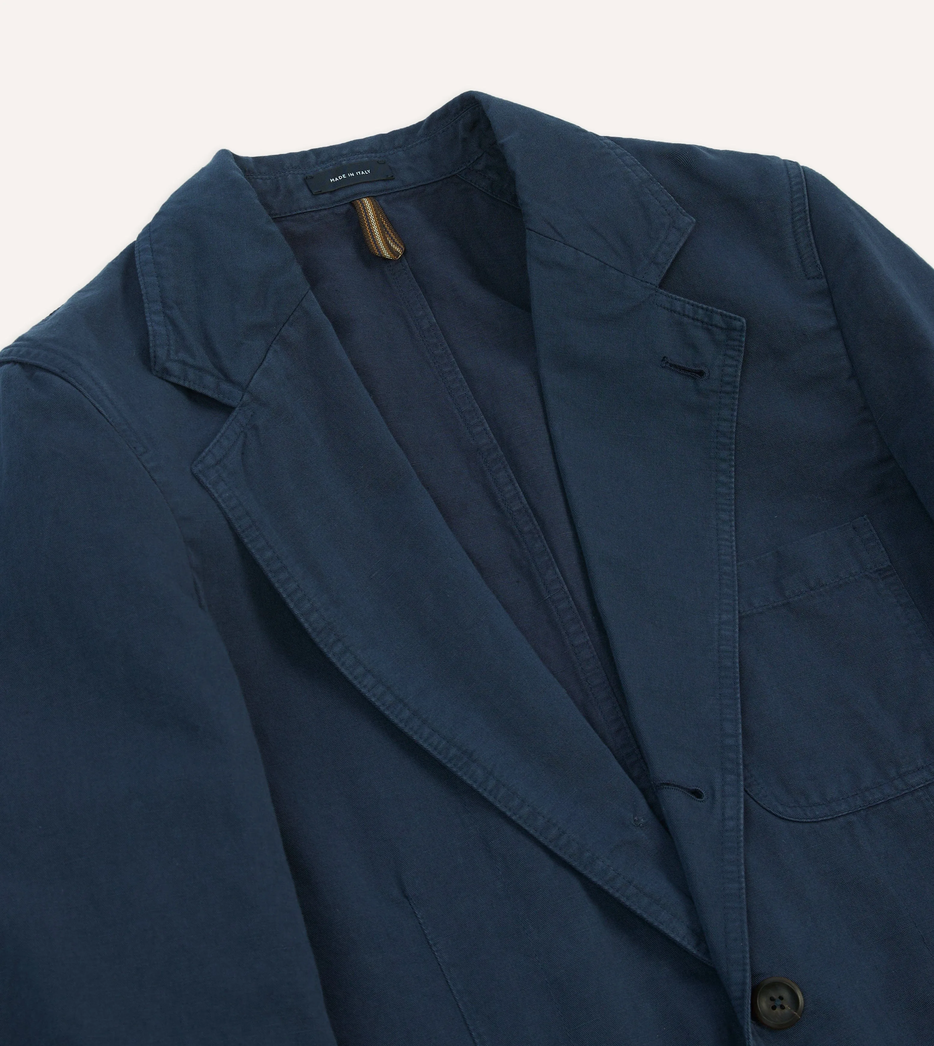 Navy Cotton Linen Games Blazer Mk. I sold by Drake's London product image thumbnail 3