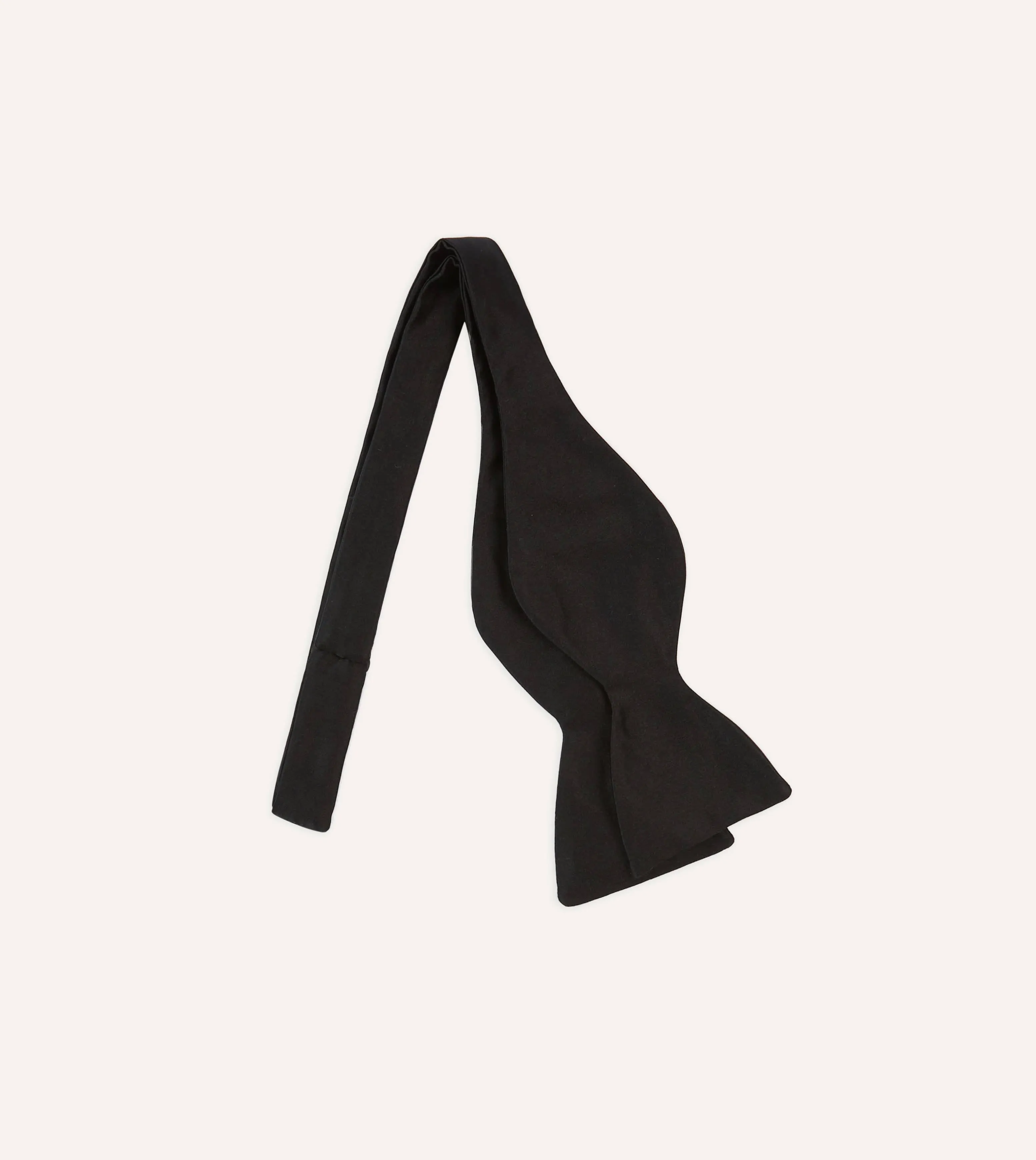 Black Self-Tie Satin Butterfly Bow Tie sold by Drake's London