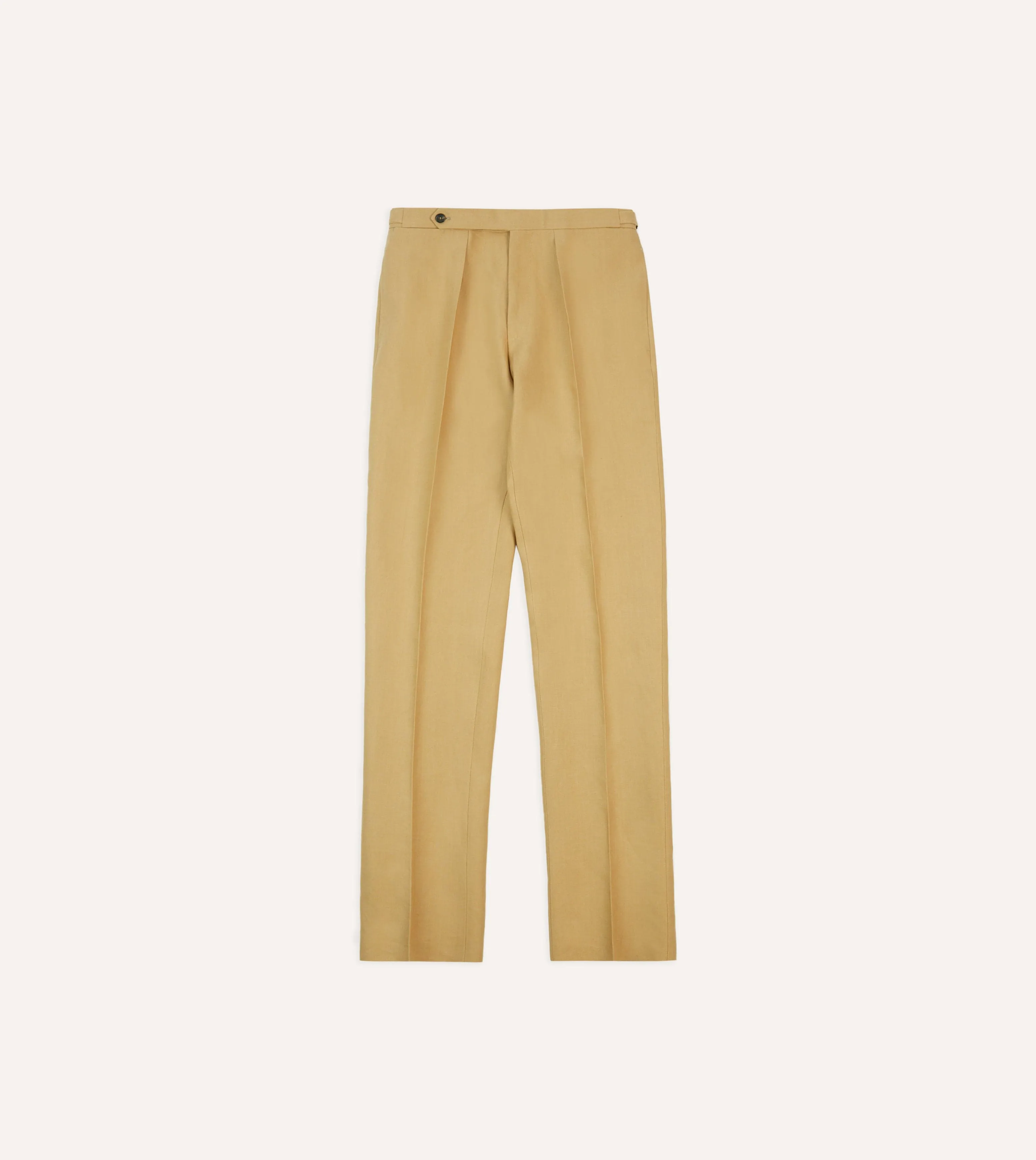 Sand Irish Linen Single Pleat Trouser sold by Drake's London product image thumbnail 3