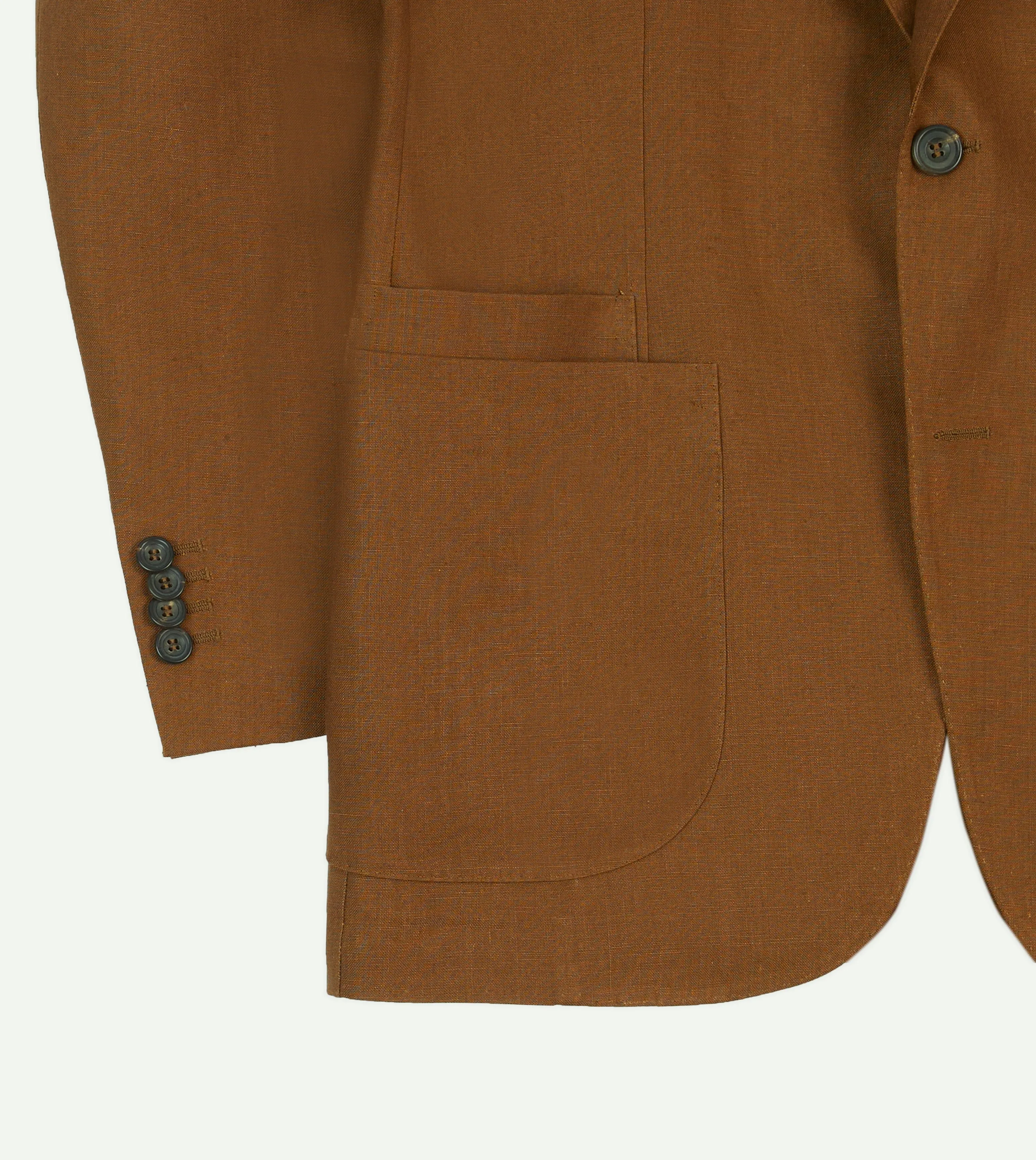 Brown Irish Linen Tailored Jacket sold by Drake's London product image thumbnail 5