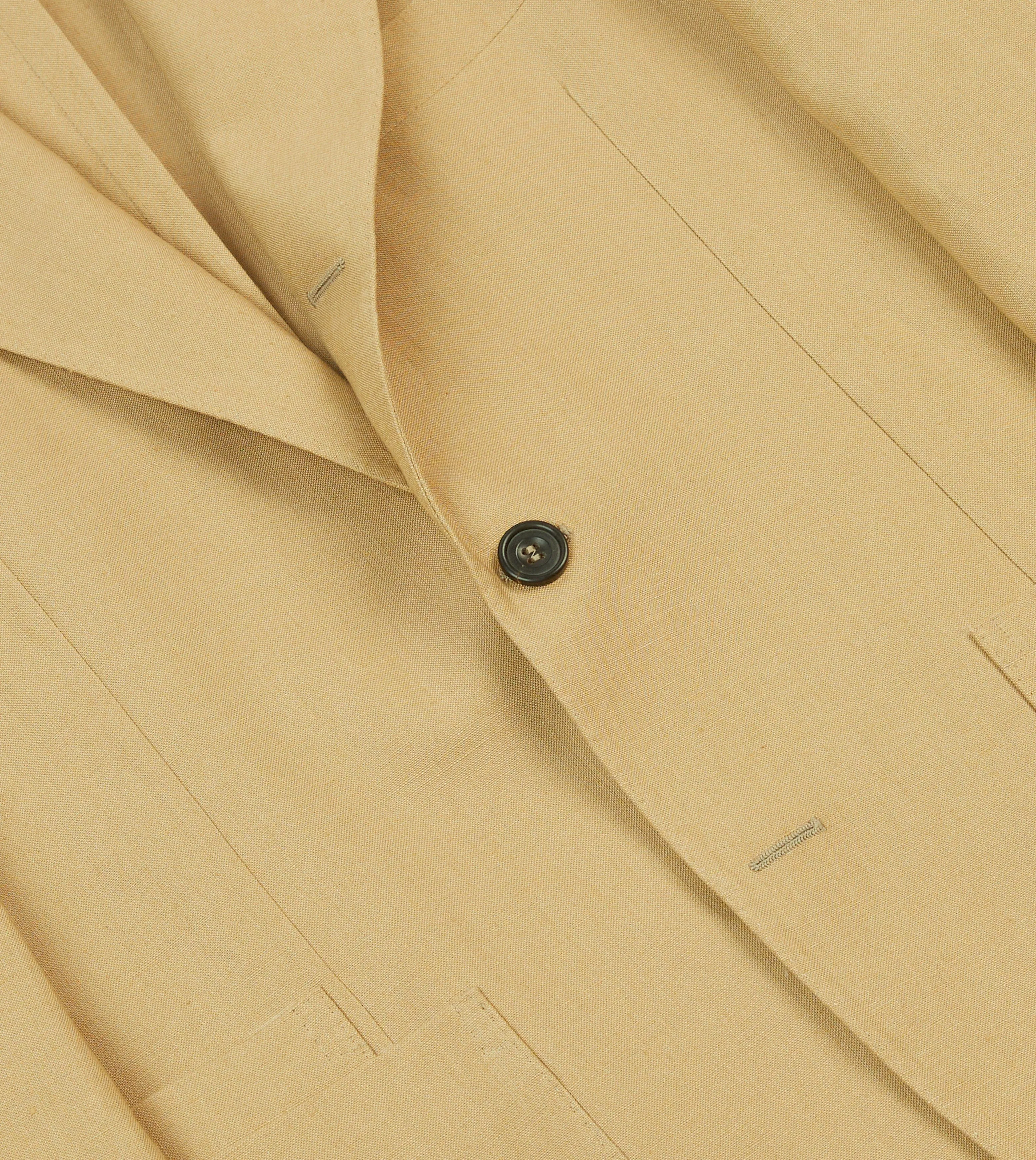 Sand Irish Linen Tailored Jacket sold by Drake's London product image thumbnail 5