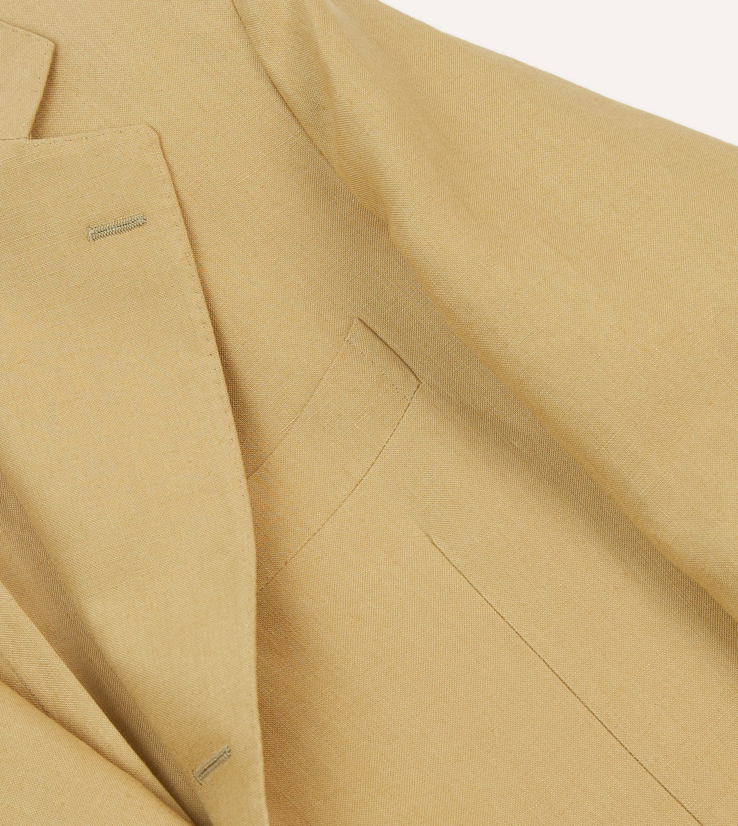 Sand Irish Linen Tailored Jacket sold by Drake's London product image thumbnail 4