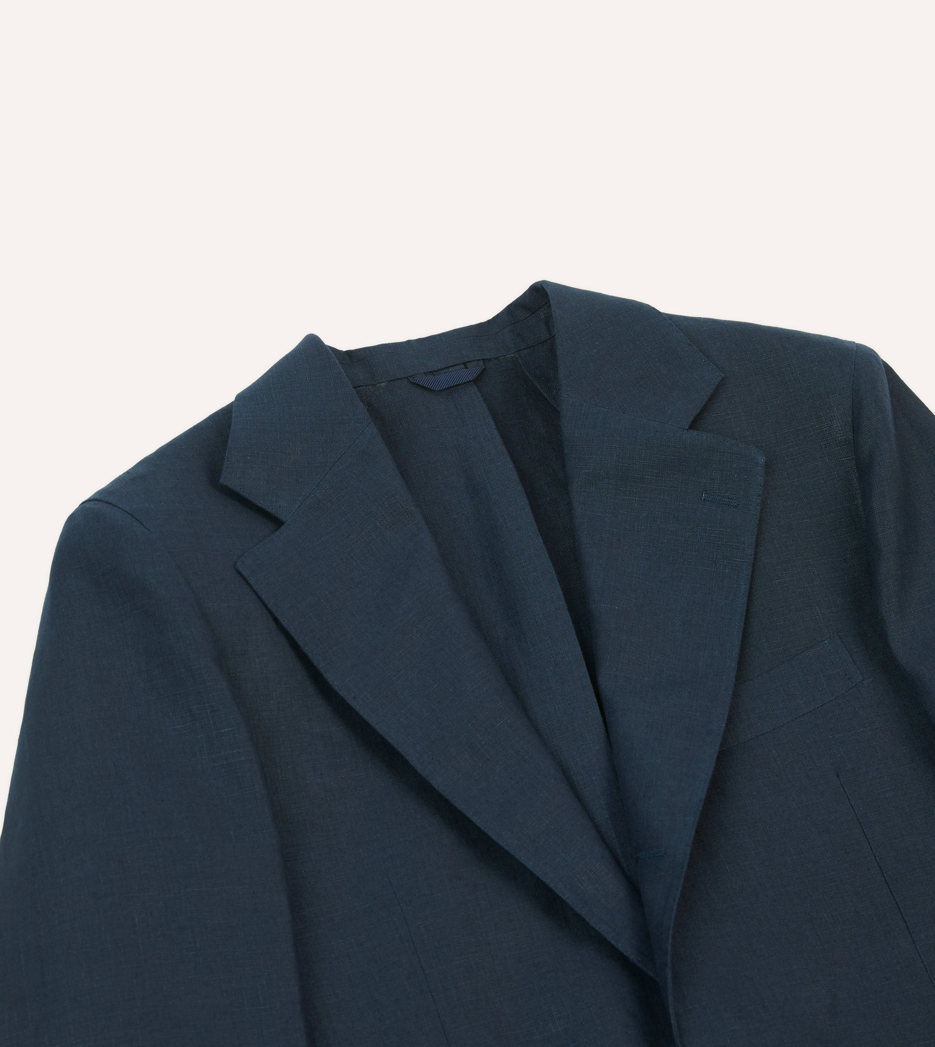 Navy Irish Linen Tailored Jacket sold by Drake's London product image thumbnail 3