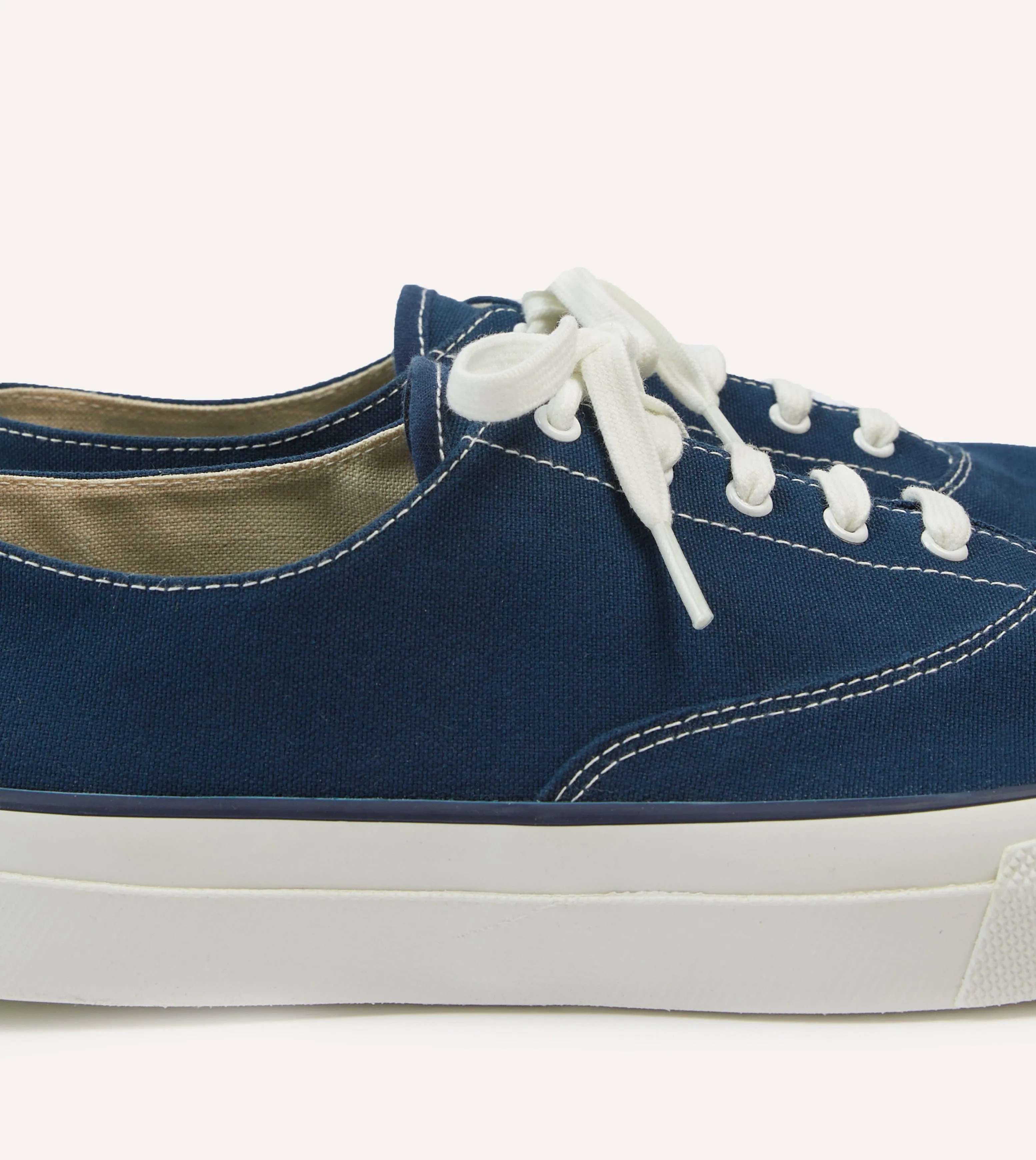 Wakouwa by Anatomica Navy Cotton Canvas Oxford Trainers sold by Drake's London product image thumbnail 3