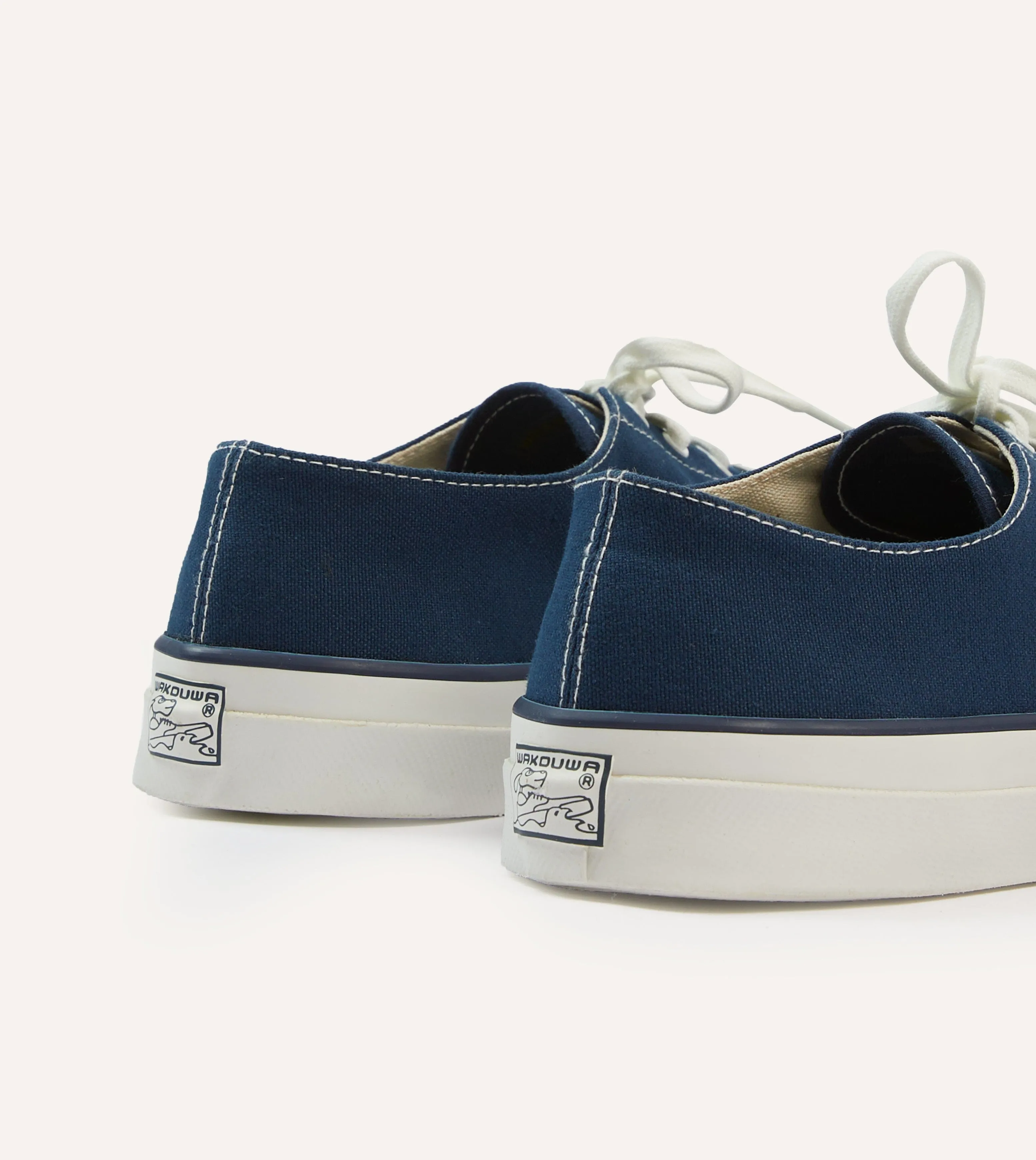 Wakouwa by Anatomica Navy Cotton Canvas Oxford Trainers sold by Drake's London product image thumbnail 5