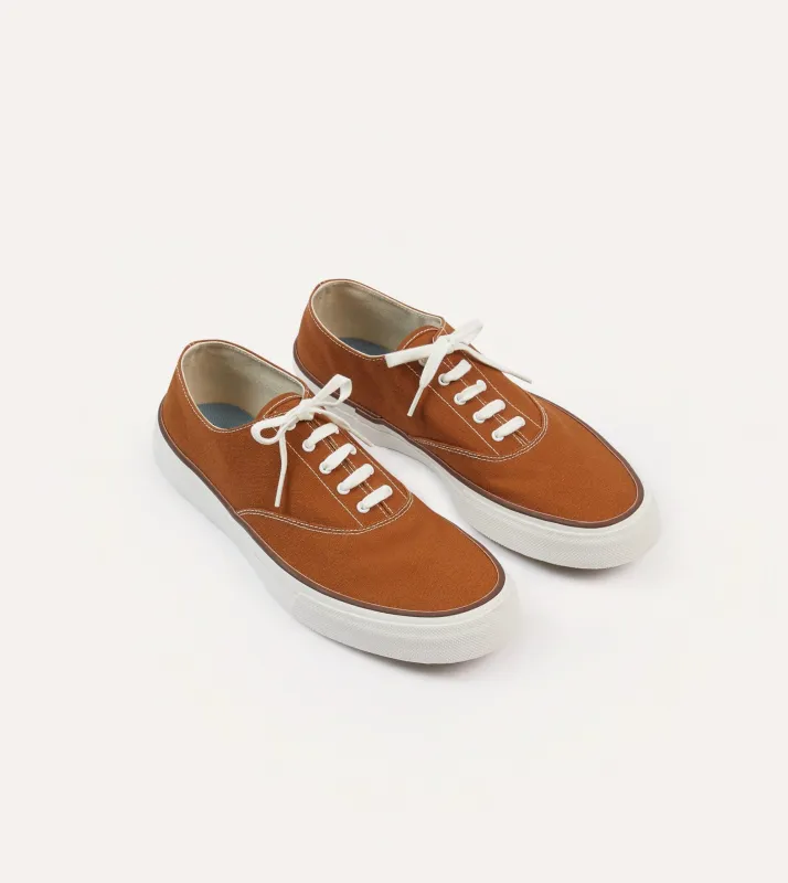 Wakouwa by Anatomica Brown Cotton Canvas Oxford Trainers sold by Drake's London