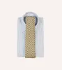 Yellow Square Medallion Self-Tipped Silk Tie sold by Drake's London