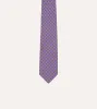 Purple Square Medallion Self-Tipped Silk Tie sold by Drake's London