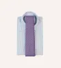 Purple Square Medallion Self-Tipped Silk Tie sold by Drake's London