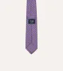 Purple Square Medallion Self-Tipped Silk Tie sold by Drake's London