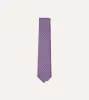 Purple Square Medallion Self-Tipped Silk Tie sold by Drake's London