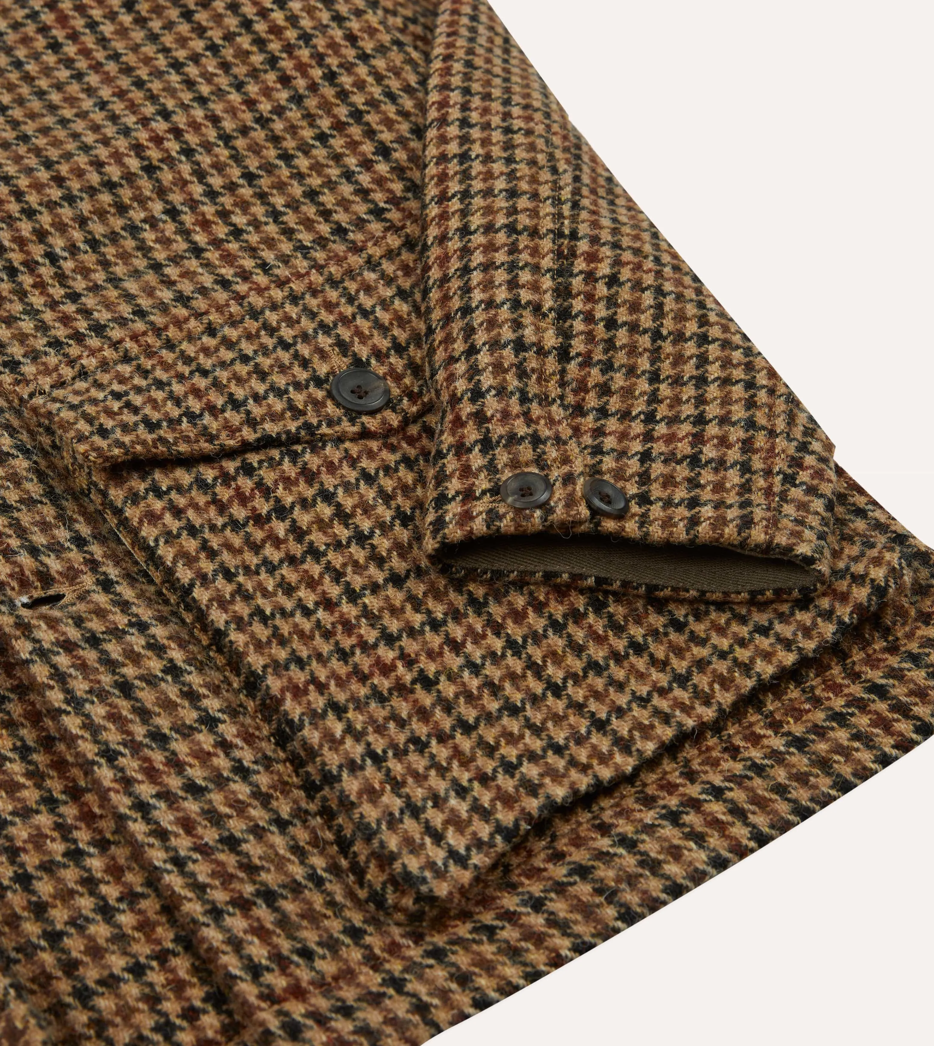 Houndstooth Check Harris Tweed Donkey Jacket sold by Drake's London product image thumbnail 5