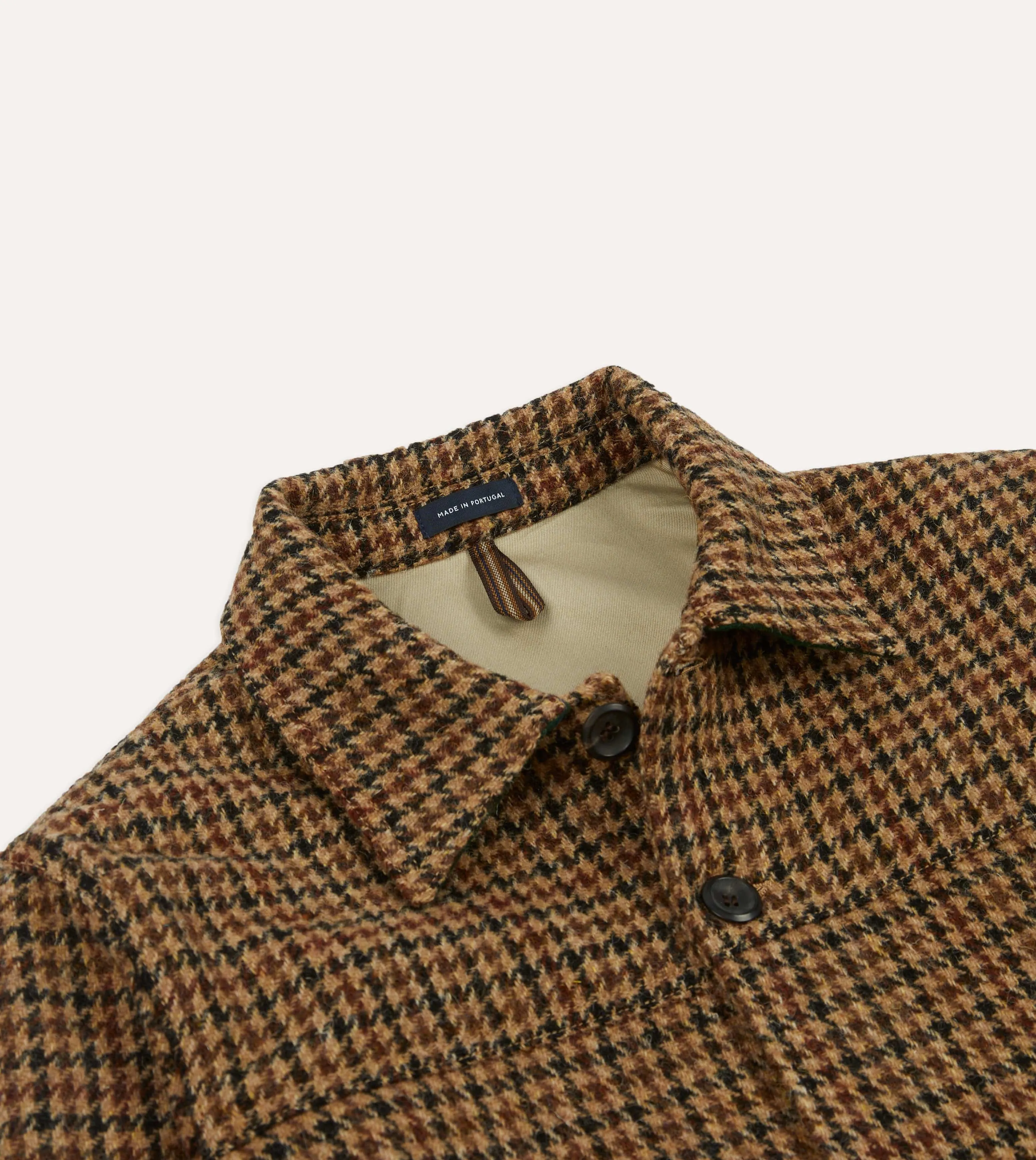 Houndstooth Check Harris Tweed Donkey Jacket sold by Drake's London product image thumbnail 3