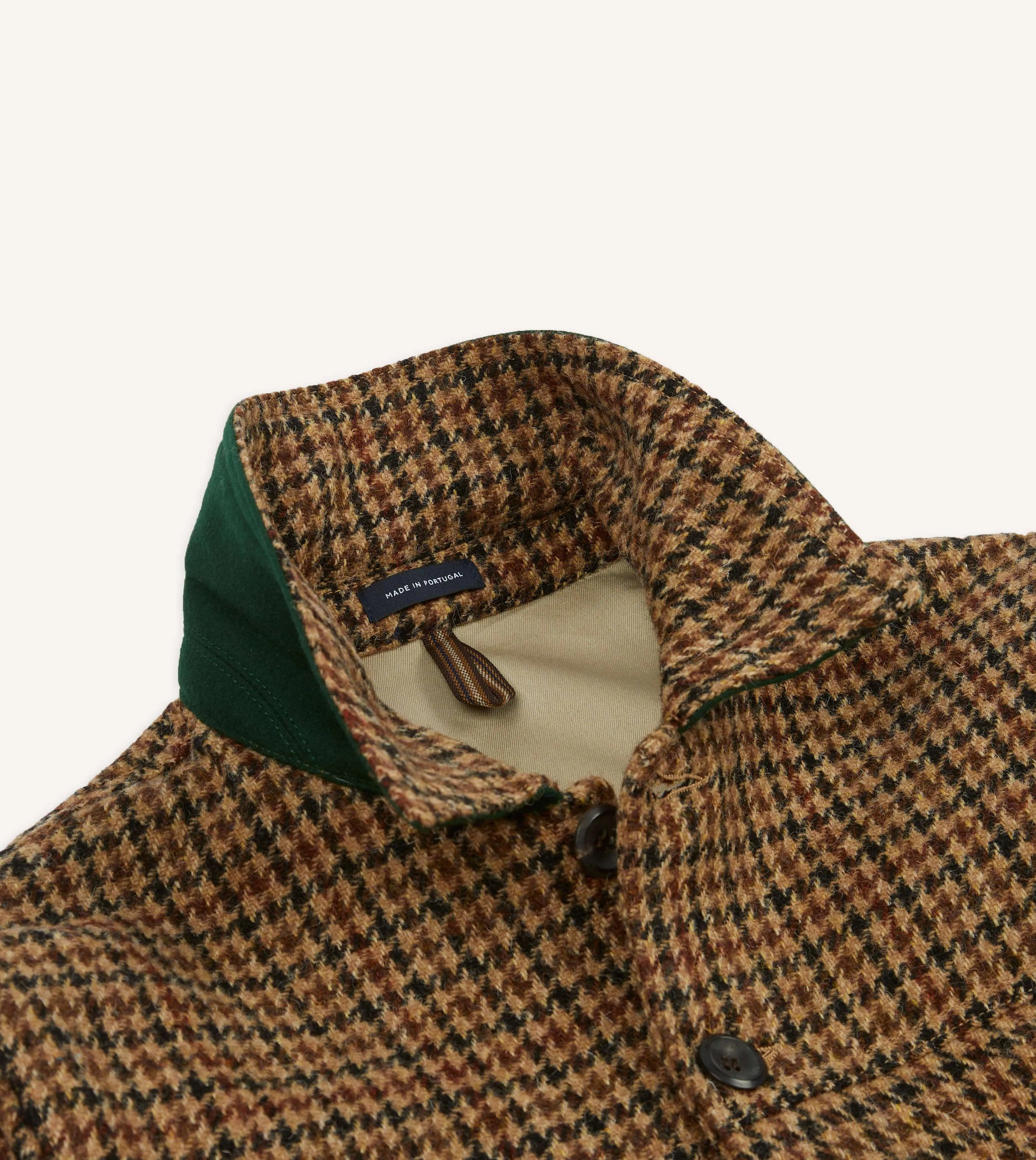 Houndstooth Check Harris Tweed Donkey Jacket sold by Drake's London product image thumbnail 4