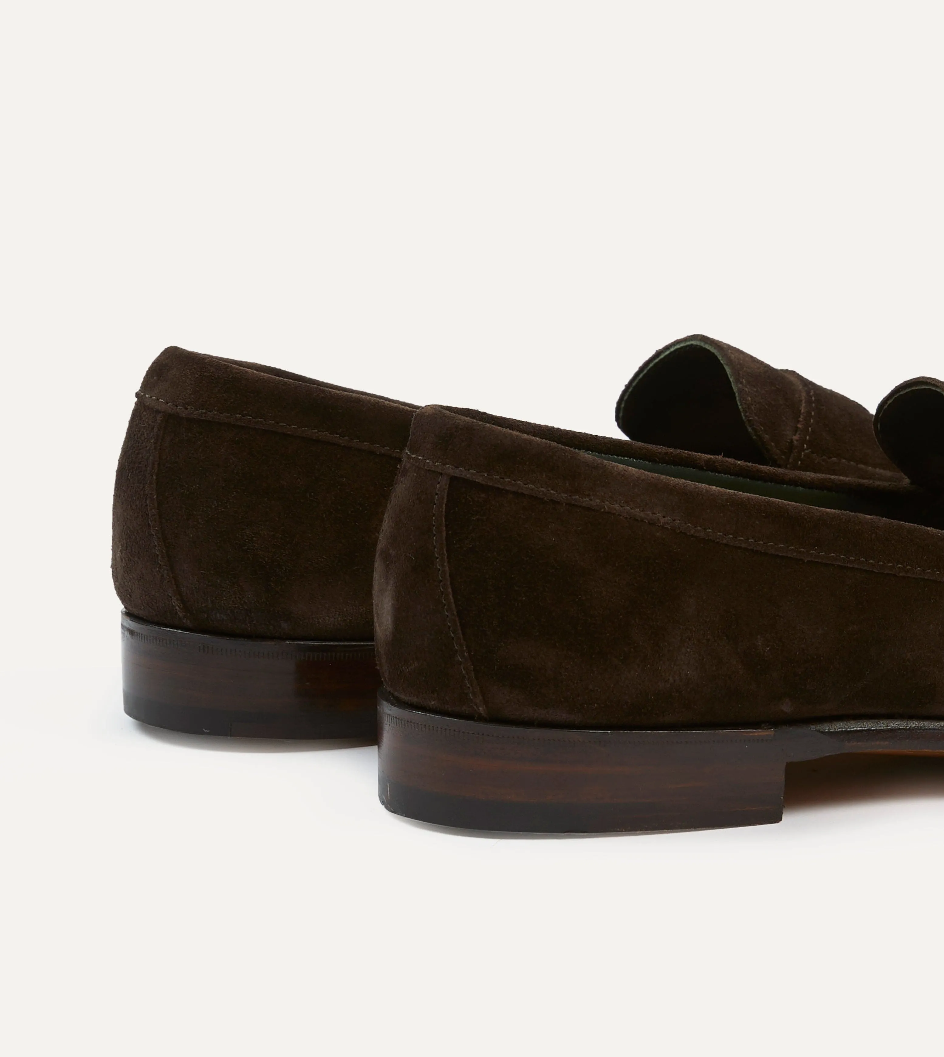 Brown Suede Charles Mk II Goodyear Welted Penny Loafer sold by Drake's London product image thumbnail 5