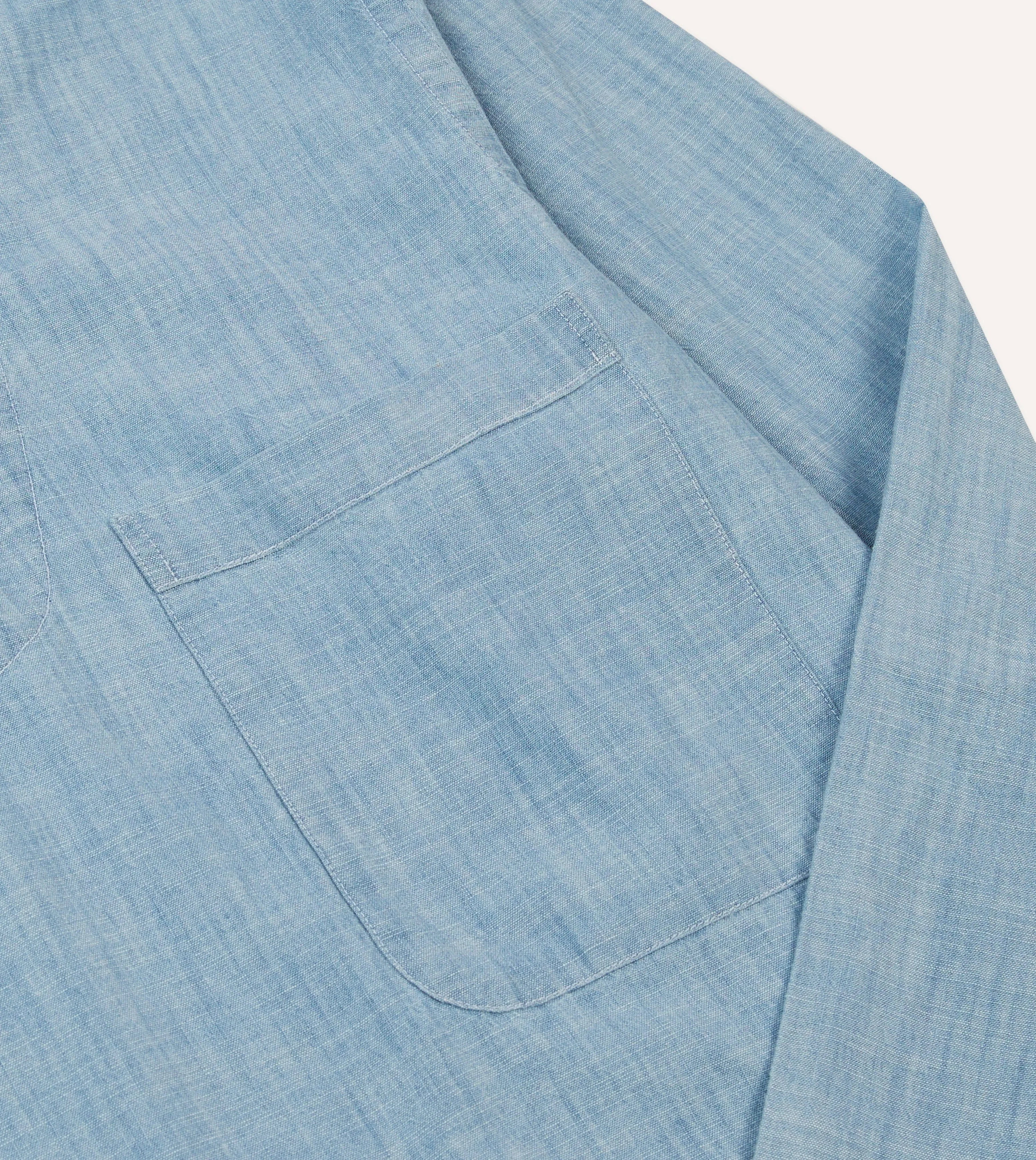 Blue Chambray Smock sold by Drake's London product image thumbnail 4