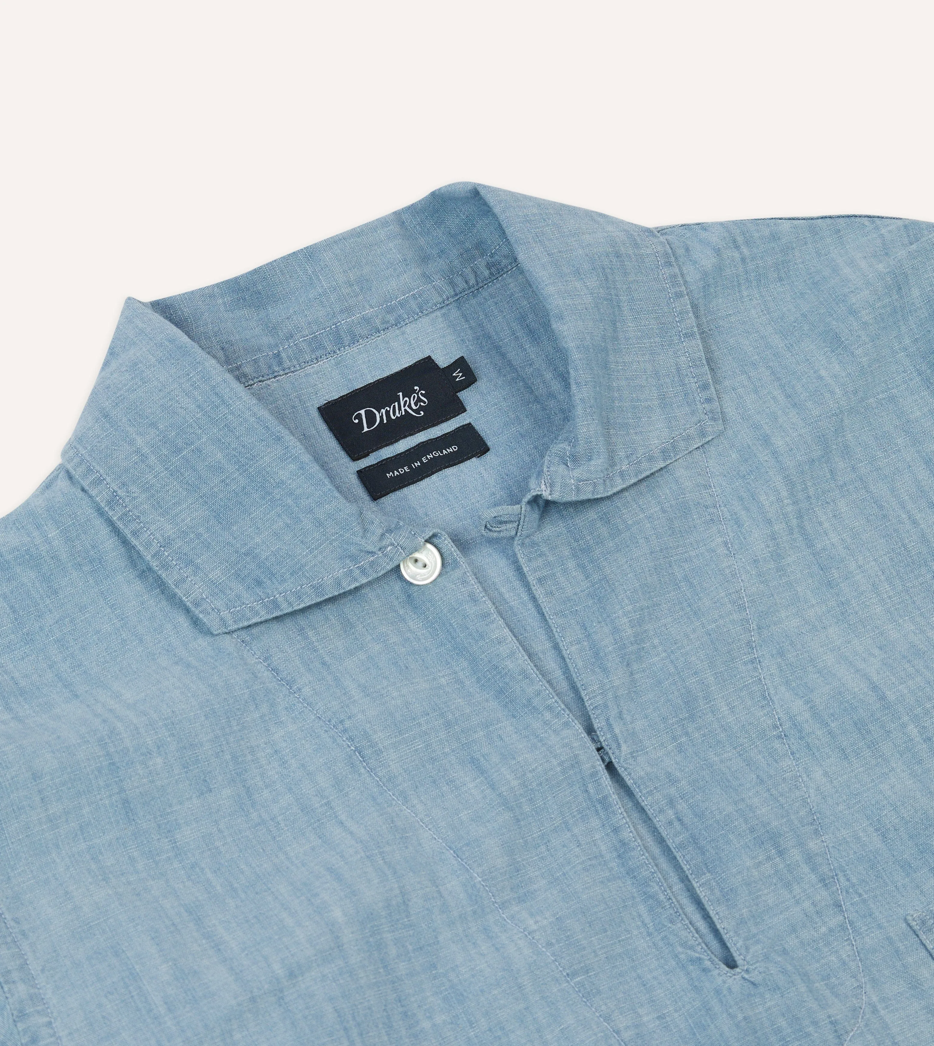 Blue Chambray Smock sold by Drake's London product image thumbnail 3