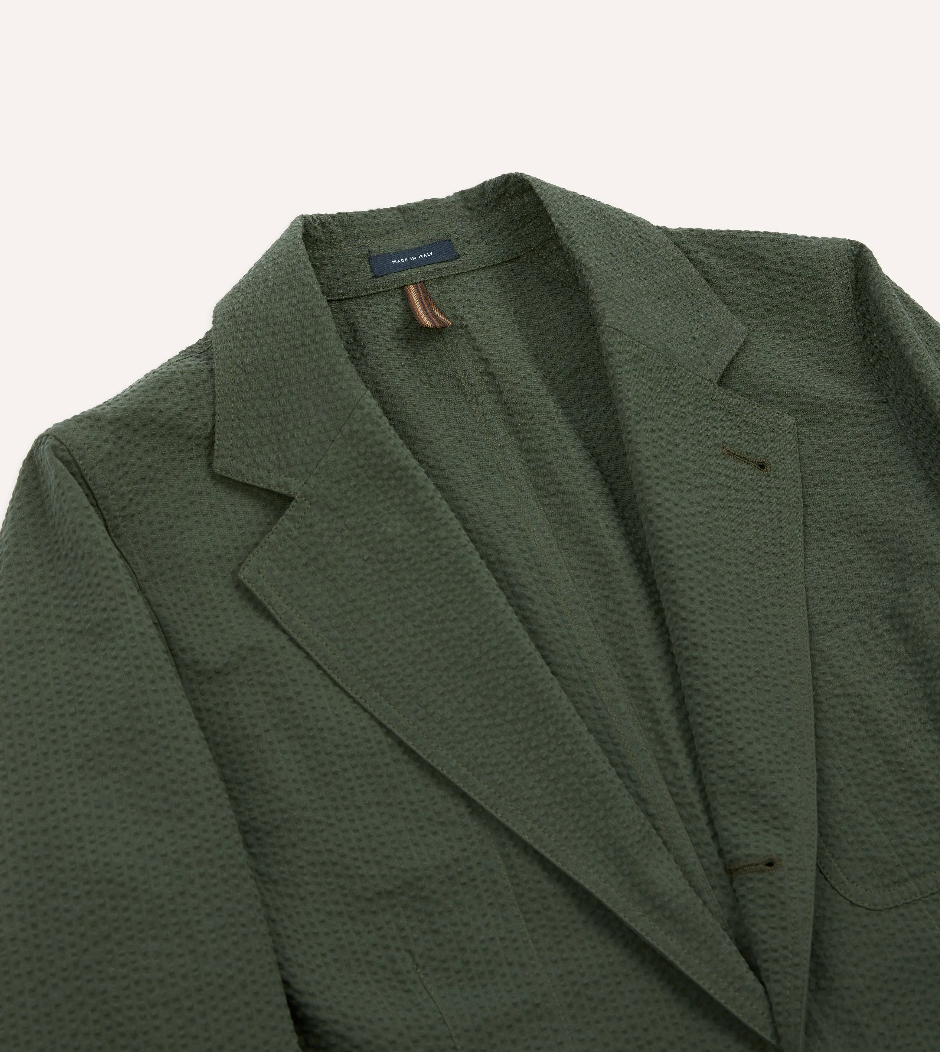 Olive Seersucker Games Blazer Mk. I sold by Drake's London product image thumbnail 3