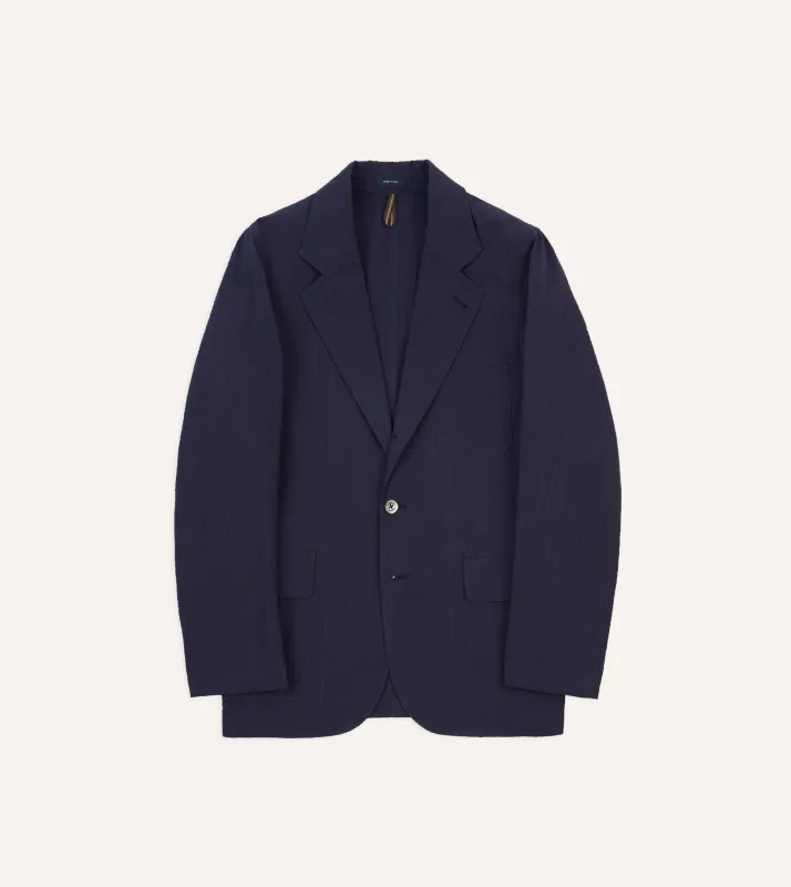 Navy Seersucker Games Blazer Mk. I sold by Drake's London