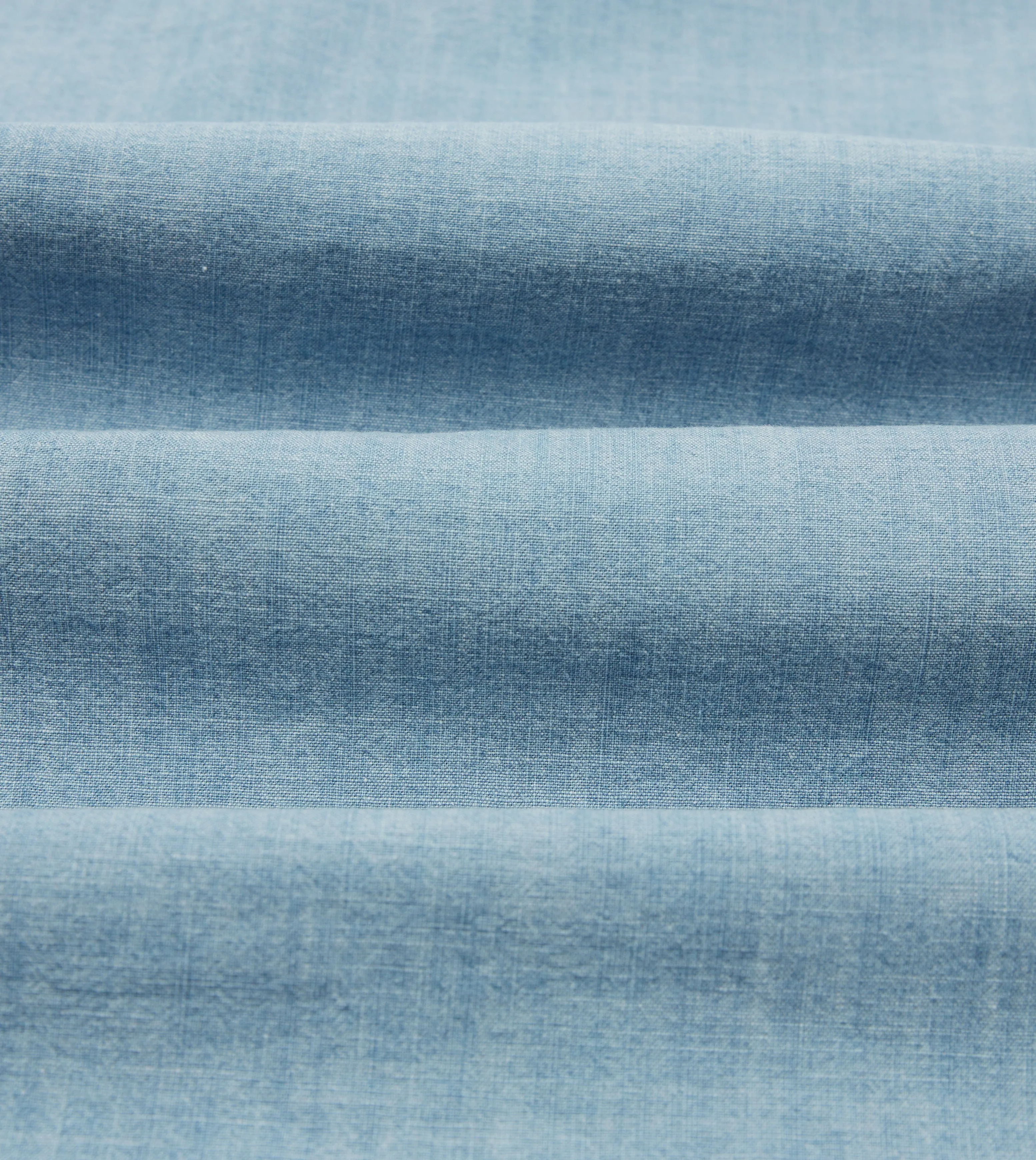 Blue Cotton Chambray Two-Pocket Work Shirt sold by Drake's London product image thumbnail 2