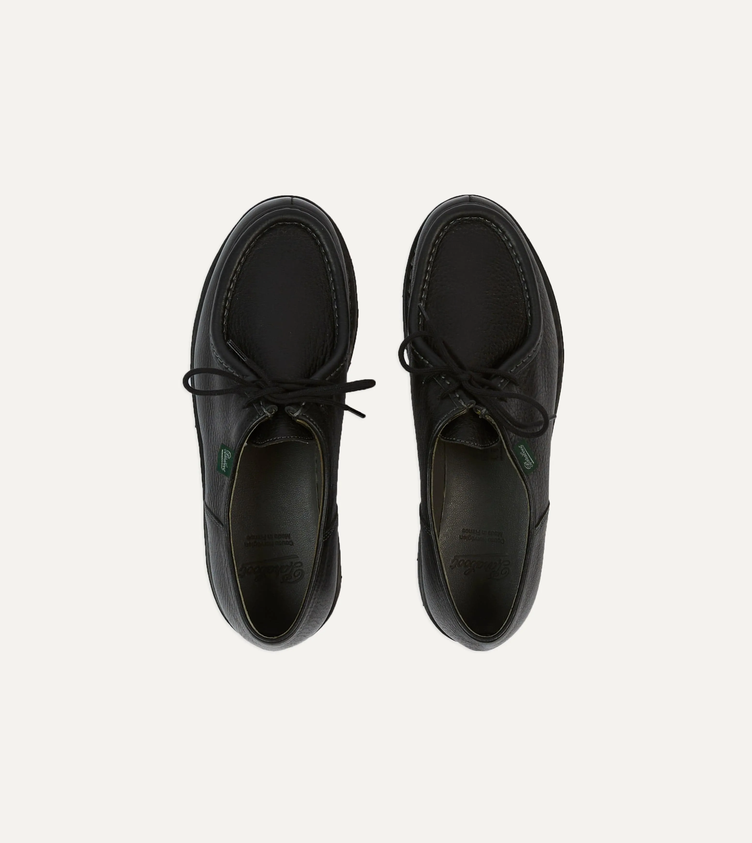 Paraboot Michael Black Deer Leather Derby Shoe sold by Drake's London product image thumbnail 4