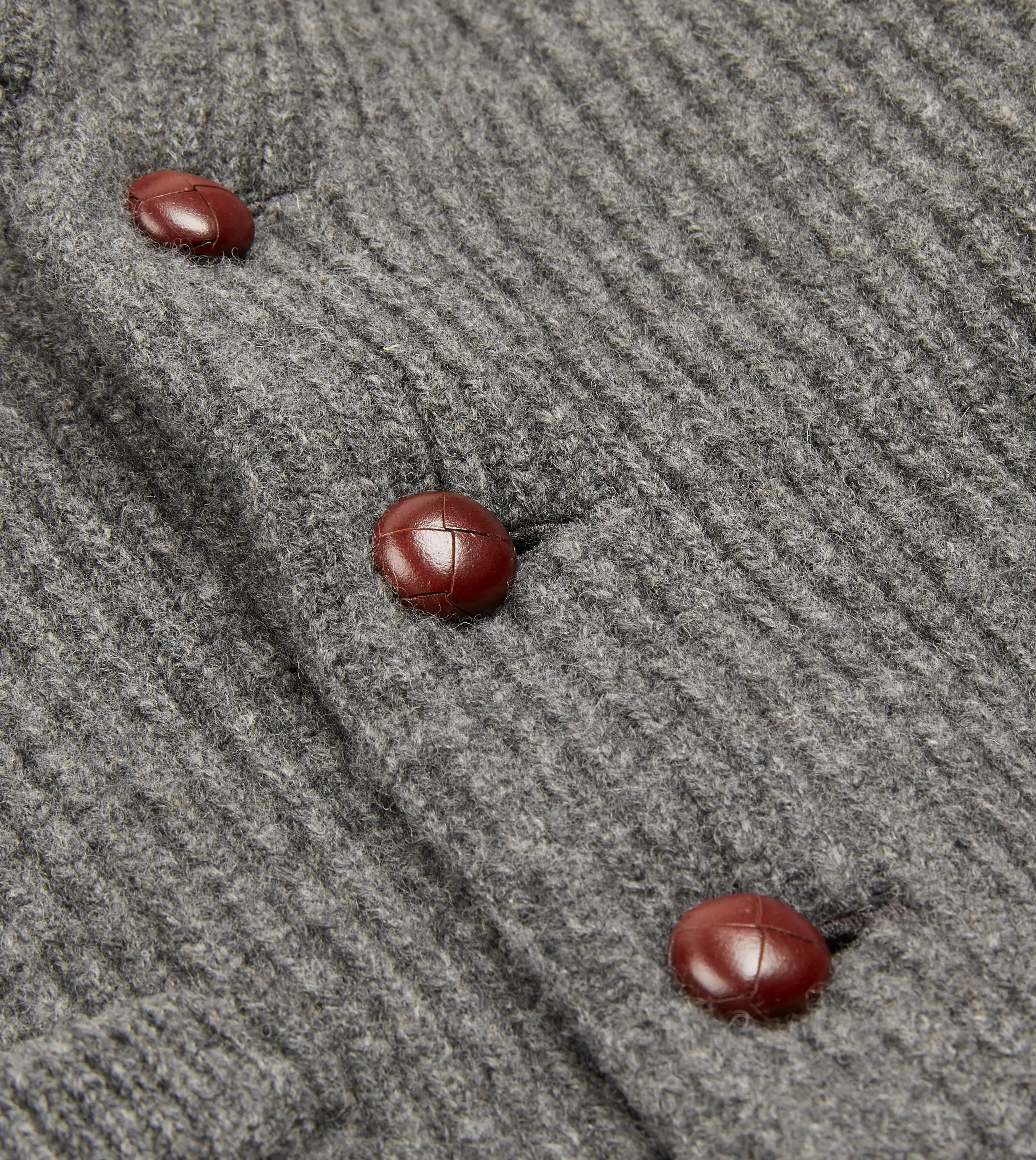 Grey Lambswool Shawl Collar Cardigan sold by Drake's London product image thumbnail 4