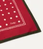 Red Polka Dot Print Bandana sold by Drake's London