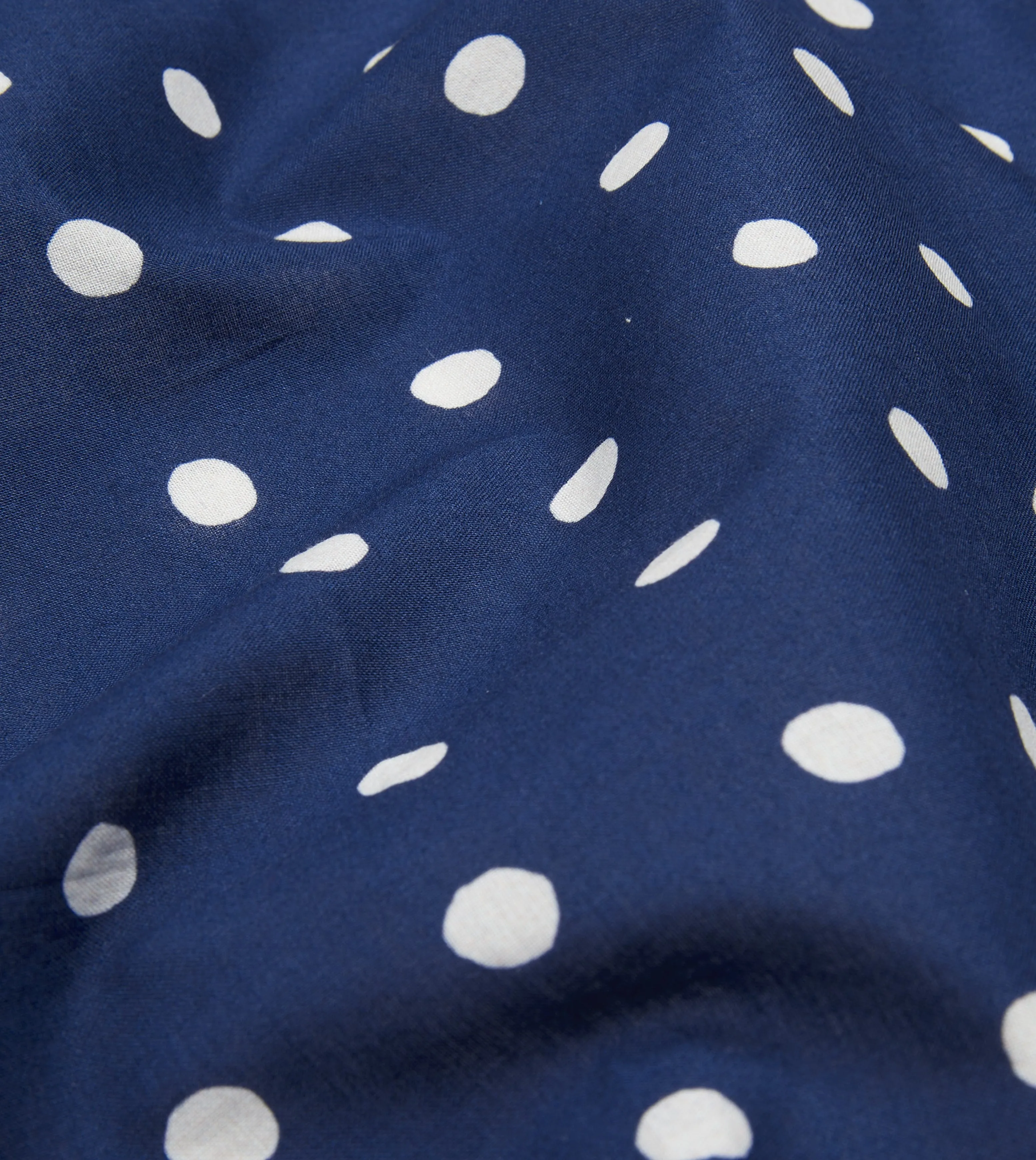 Navy Polka Dot Print Bandana sold by Drake's London product image thumbnail 2