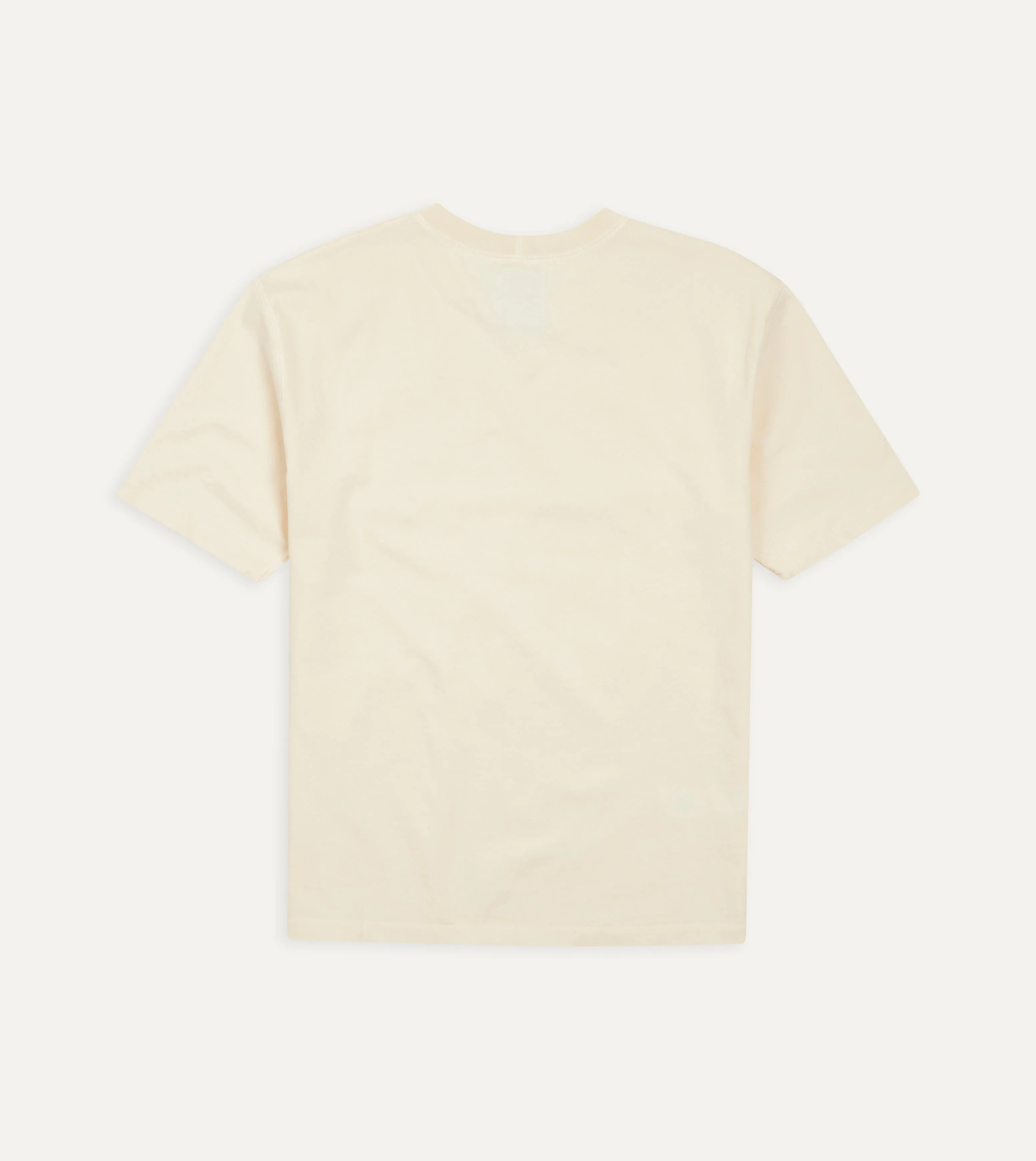 Antique White Cotton Crew Neck Hiking T-Shirt sold by Drake's London product image thumbnail 5