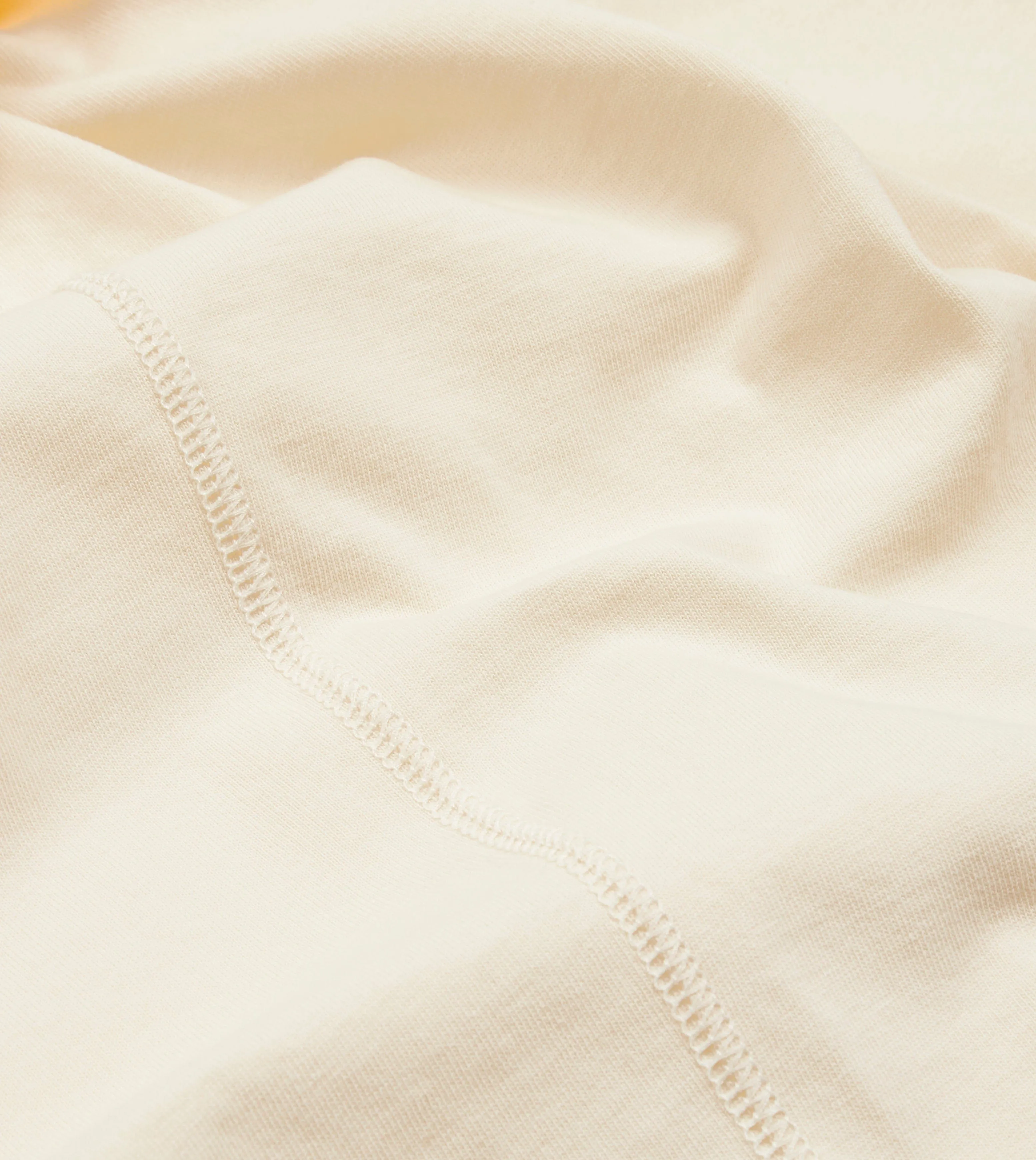 Antique White Cotton Crew Neck Hiking T-Shirt sold by Drake's London product image thumbnail 4