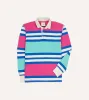 Pink, Green and Blue Stripe Cotton Rugby Shirt sold by Drake's London