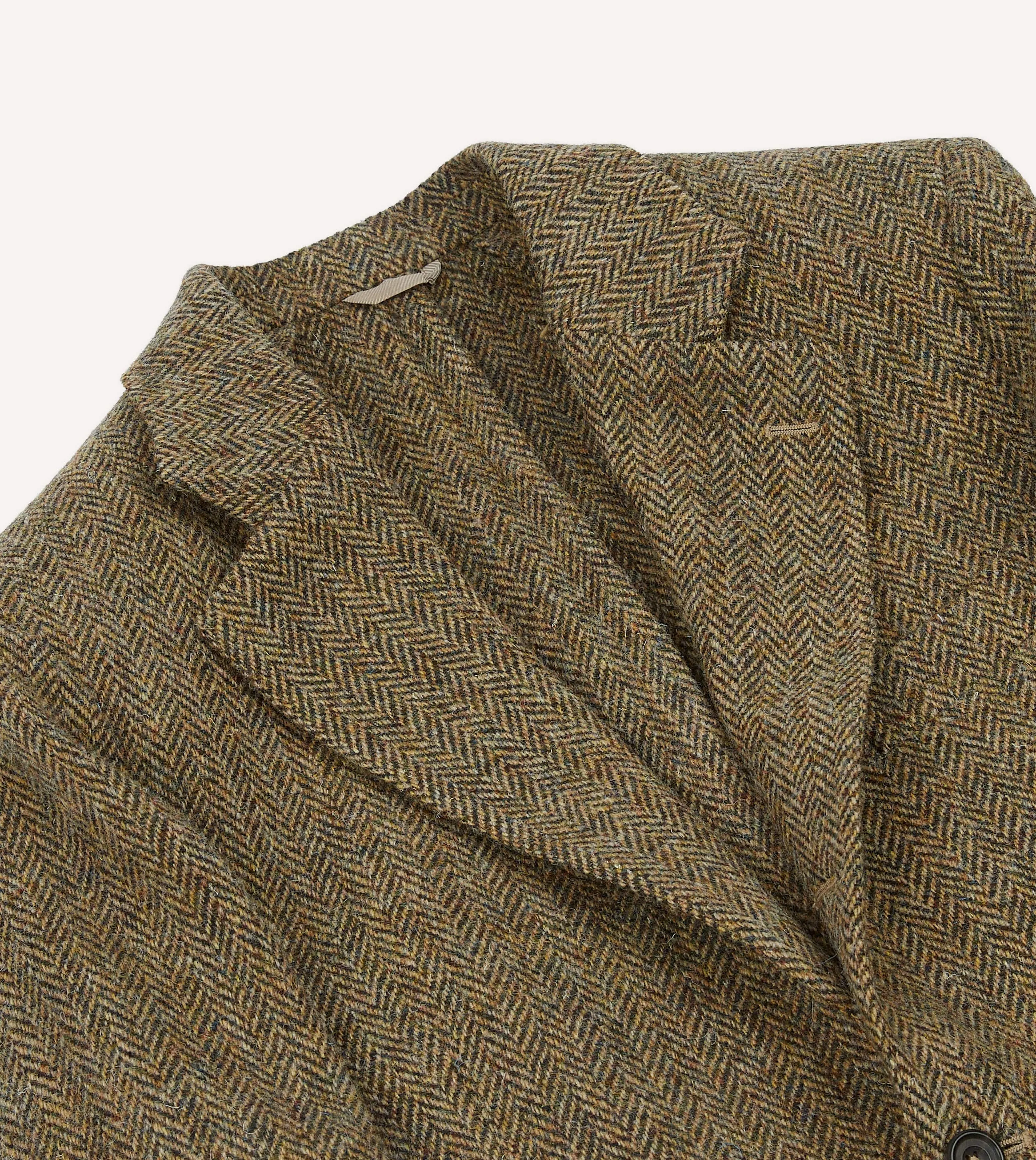 Brown Herringbone Harris Tweed Blazer sold by Drake's London product image thumbnail 3