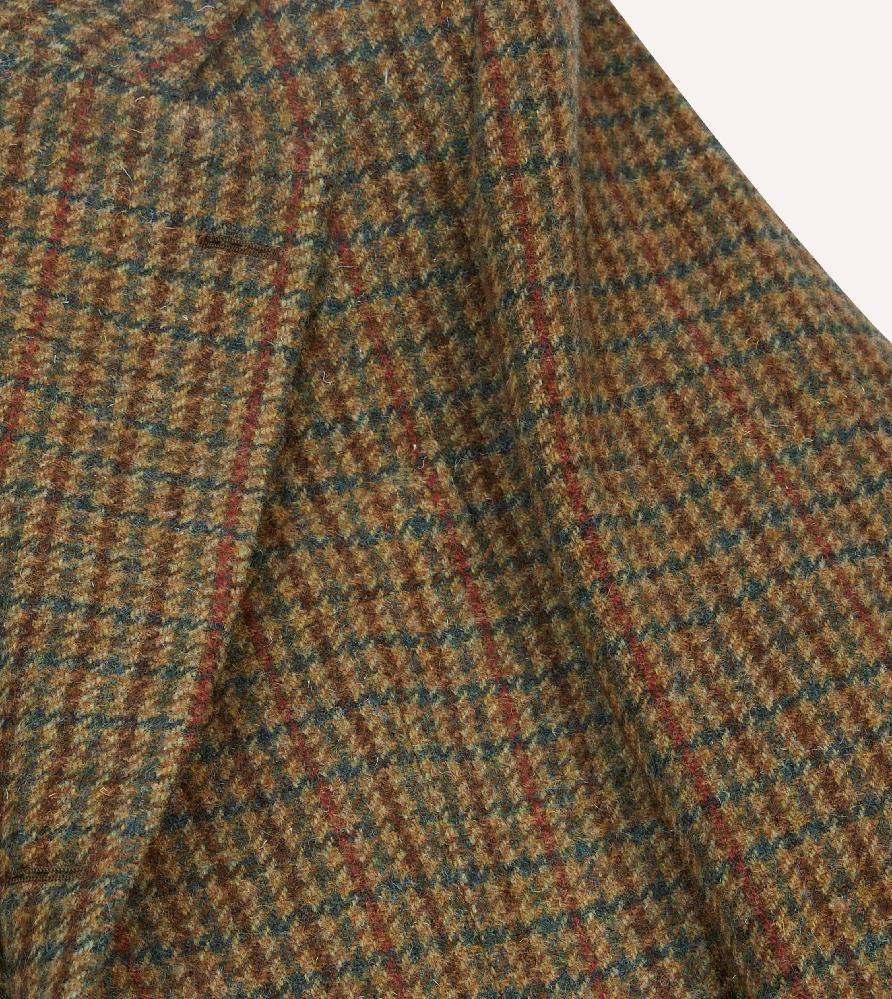 Brown Houndstooth Check Tweed Blazer sold by Drake's London product image thumbnail 4