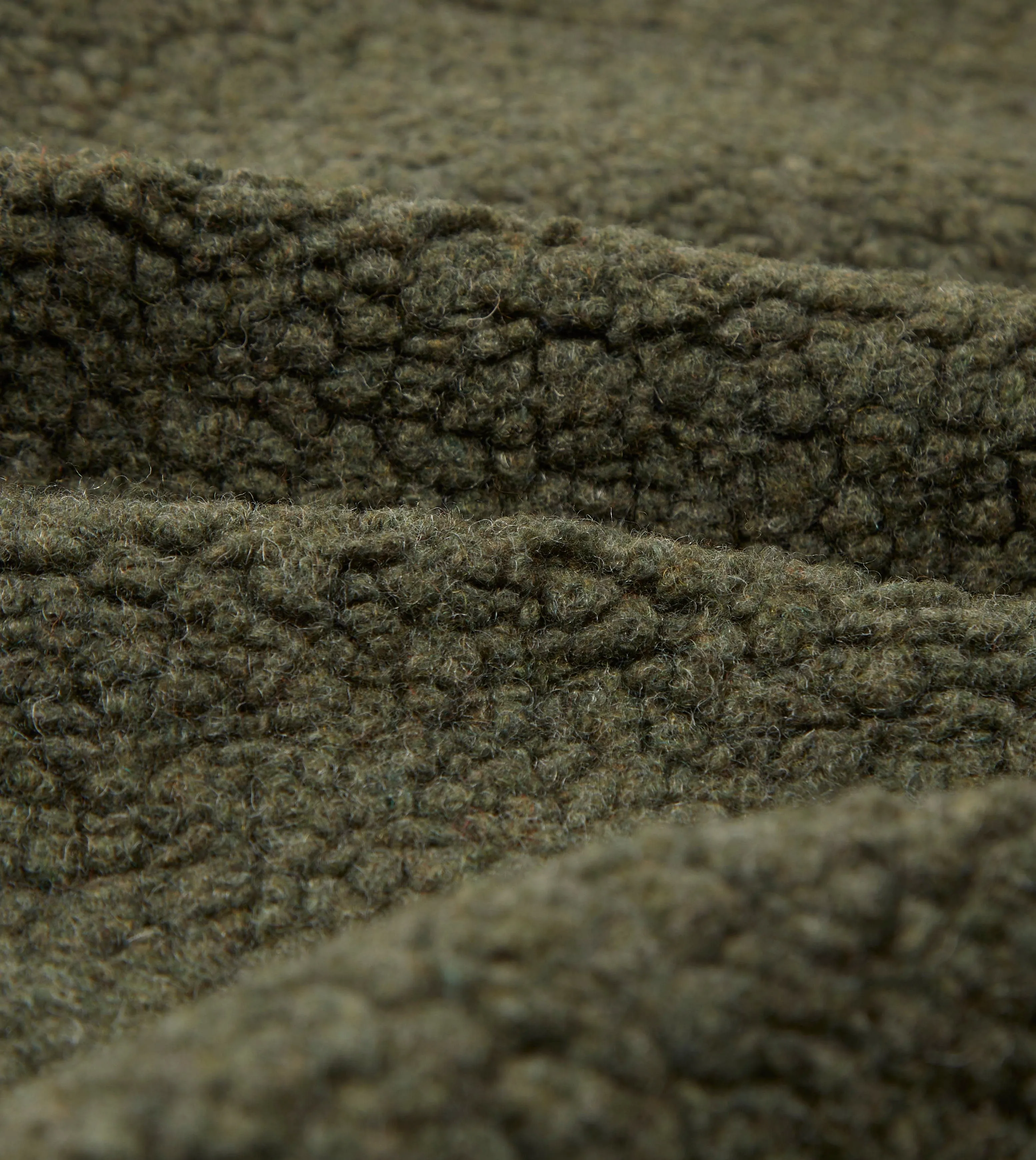 Green Boucle Wool Zip Fleece Jacket sold by Drake's London product image thumbnail 2