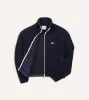 Navy Boucle Wool Zip Fleece Jacket sold by Drake's London