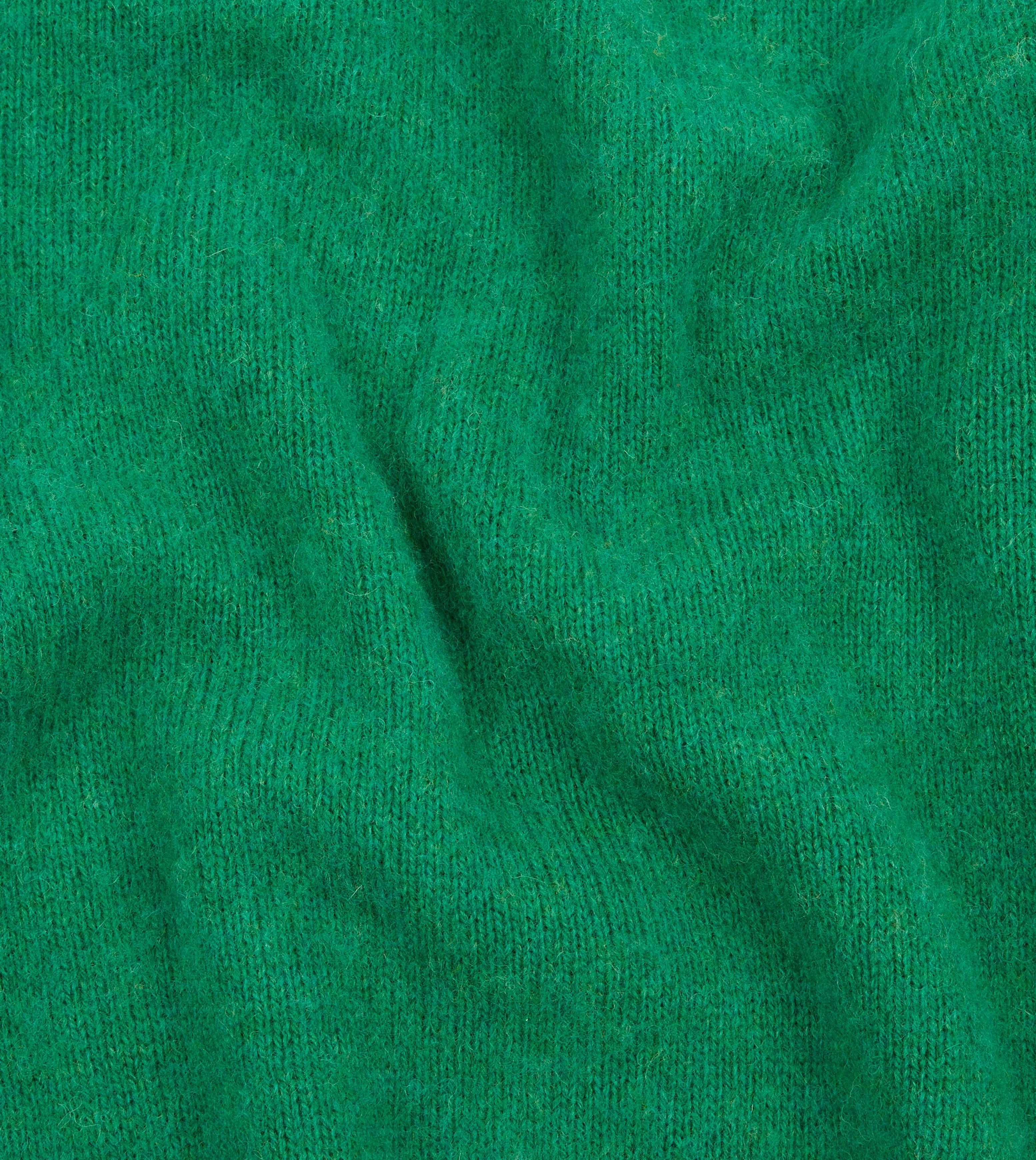 Green Brushed Shetland Crew Neck Jumper sold by Drake's London product image thumbnail 2
