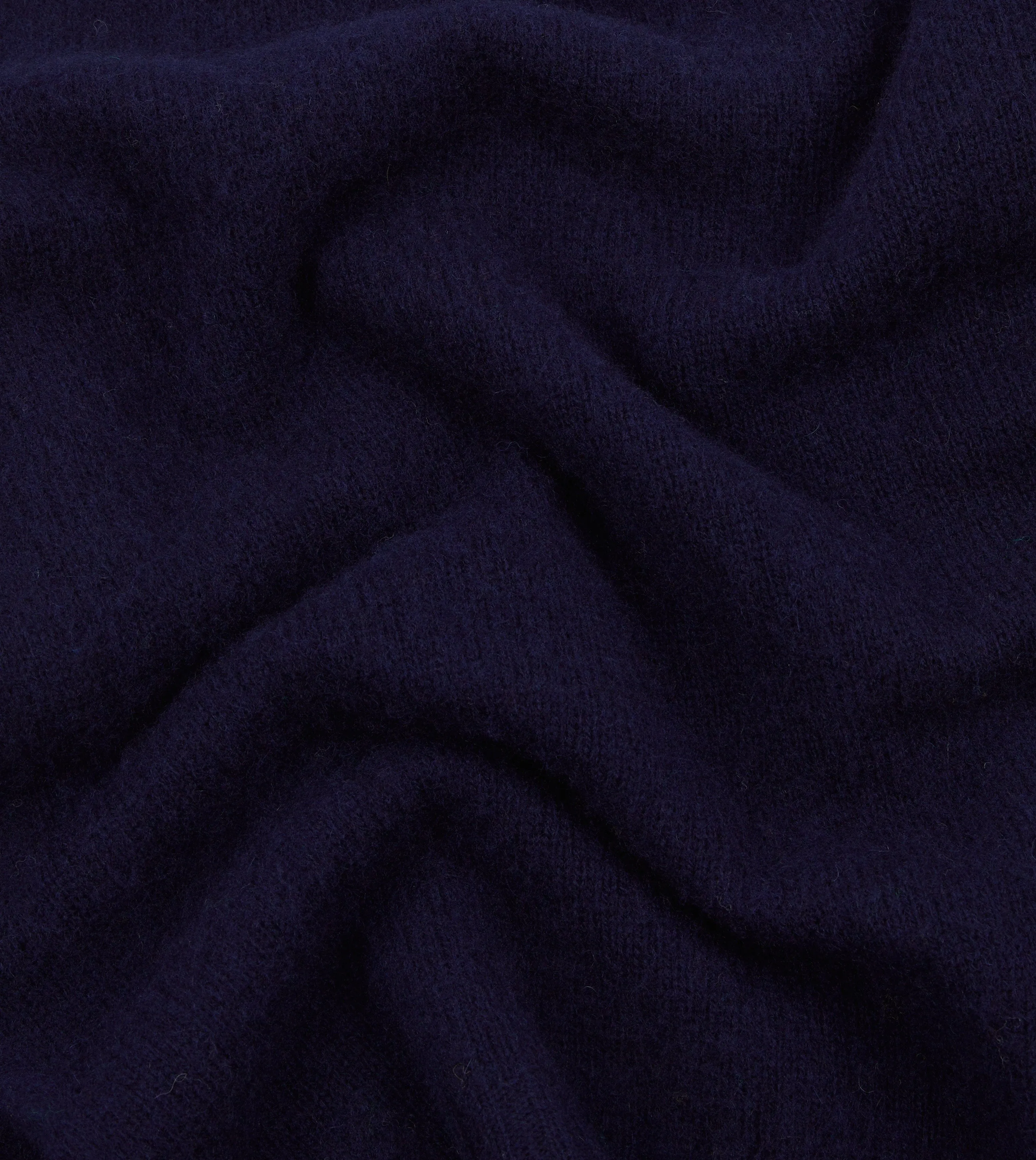 Navy Brushed Shetland Crew Neck Jumper sold by Drake's London product image thumbnail 2