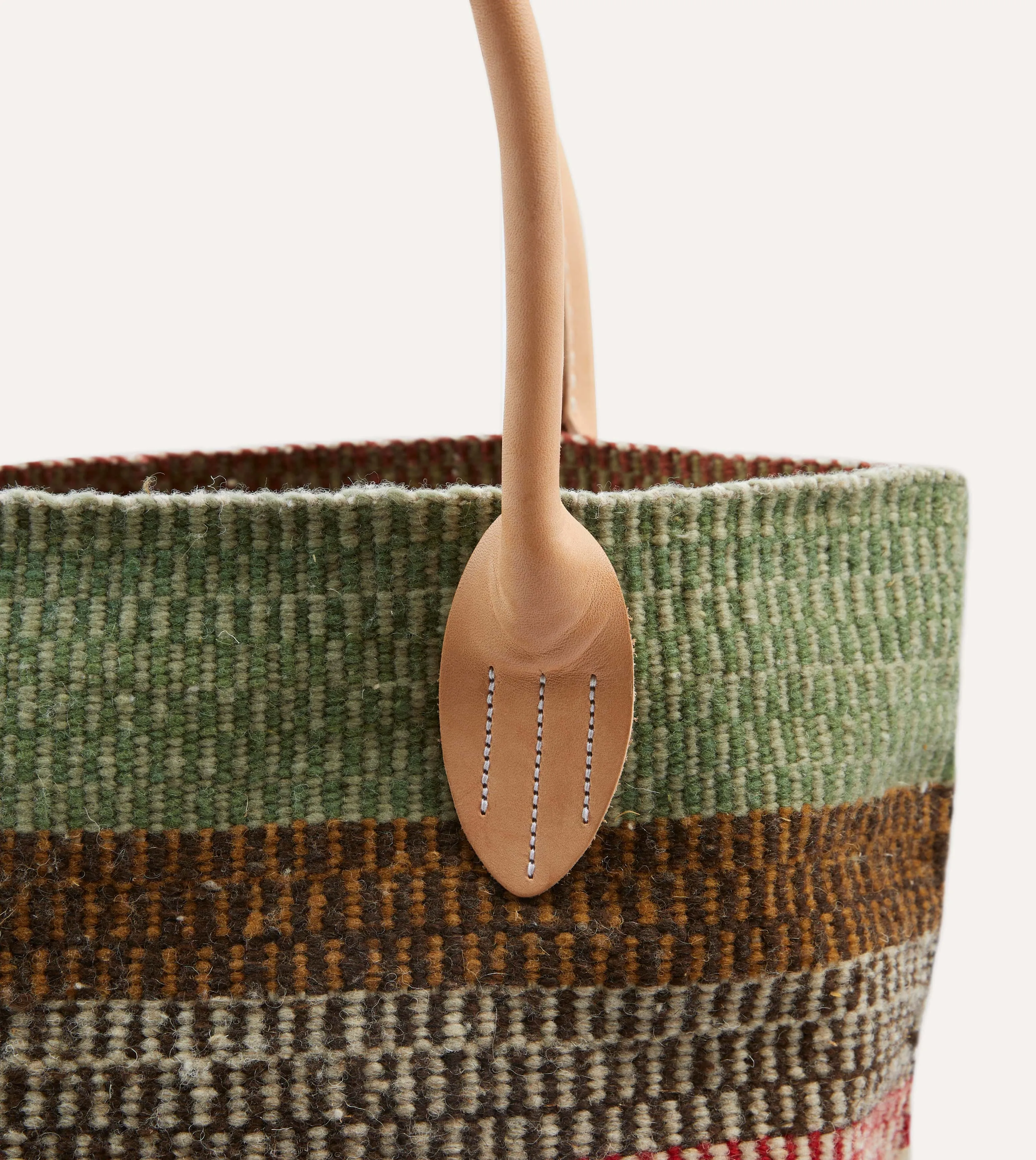 Chamula Stripe Wool Blanket Tote sold by Drake's London product image thumbnail 3