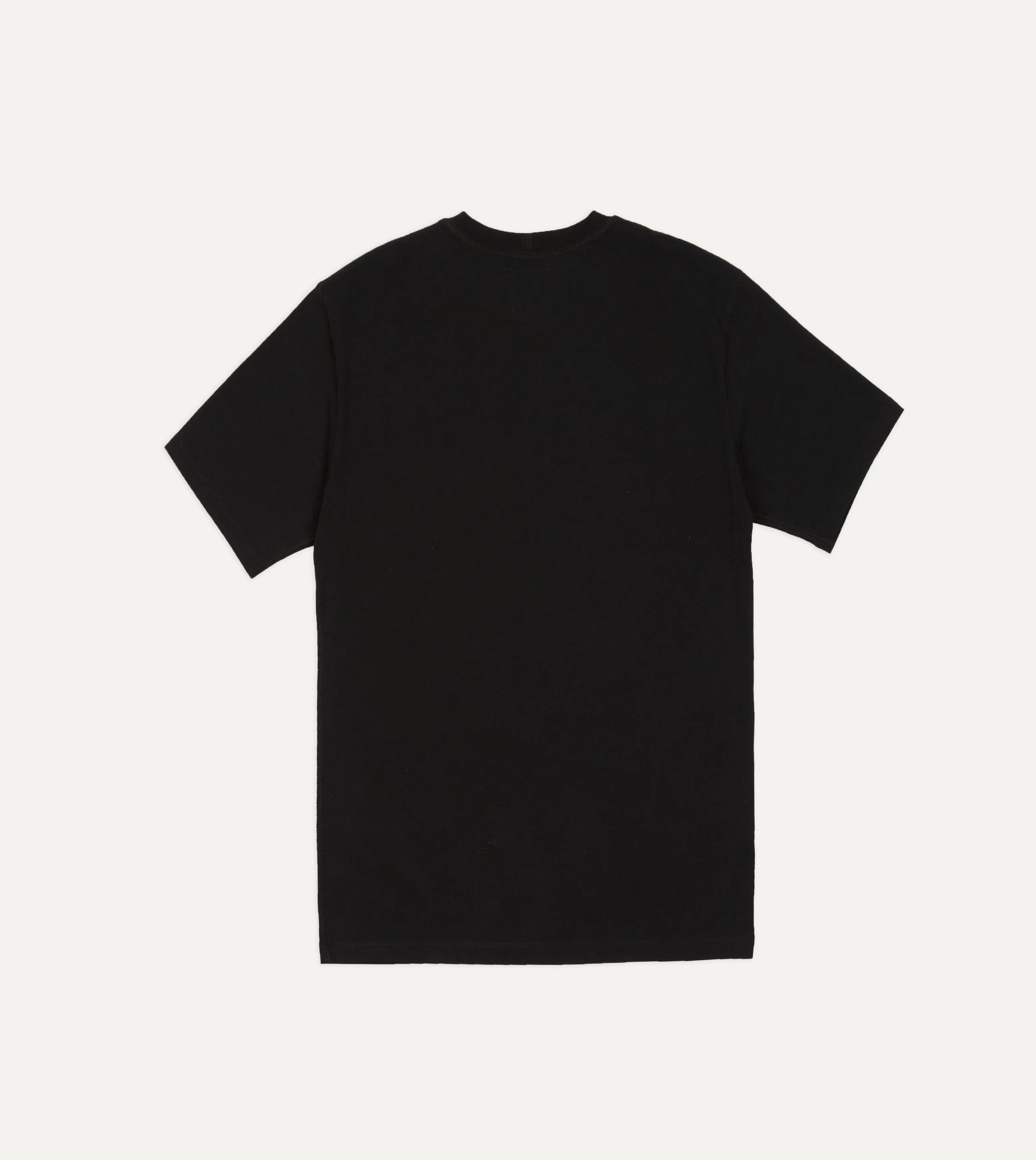 Black Cotton Crew Neck Hiking T-Shirt sold by Drake's London product image thumbnail 4