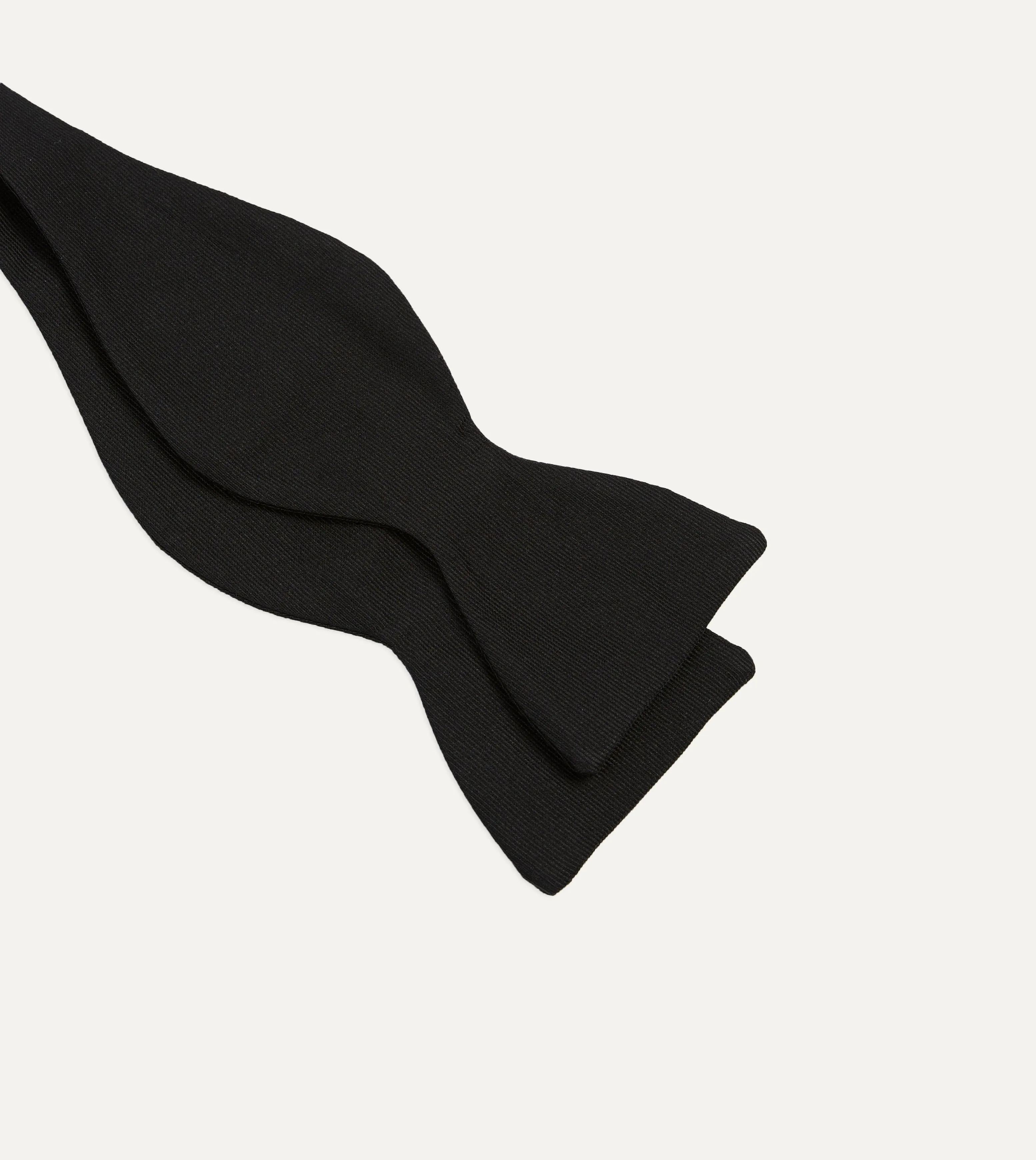 Black Self-Tie Silk Butterfly Bow Tie sold by Drake's London product image thumbnail 2