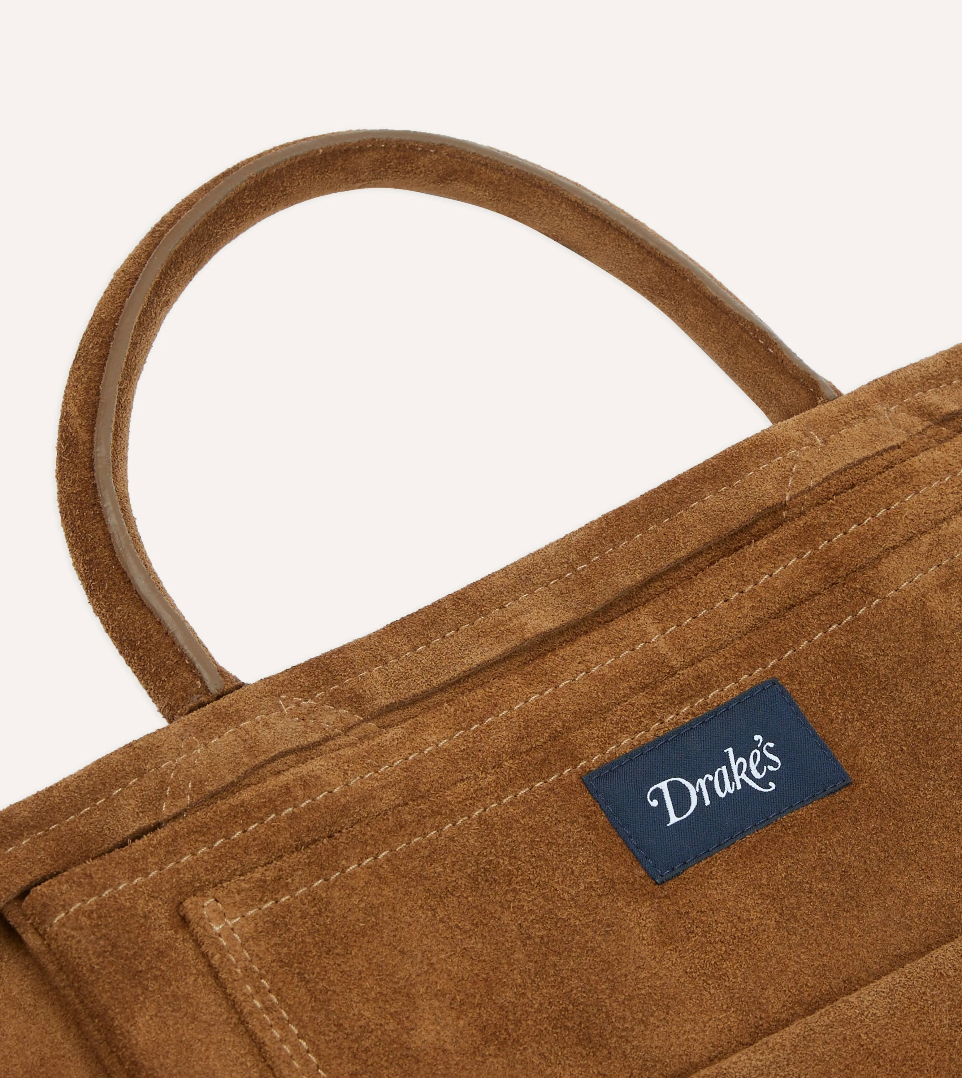 Tobacco Suede Tote Bag sold by Drake's London product image thumbnail 4