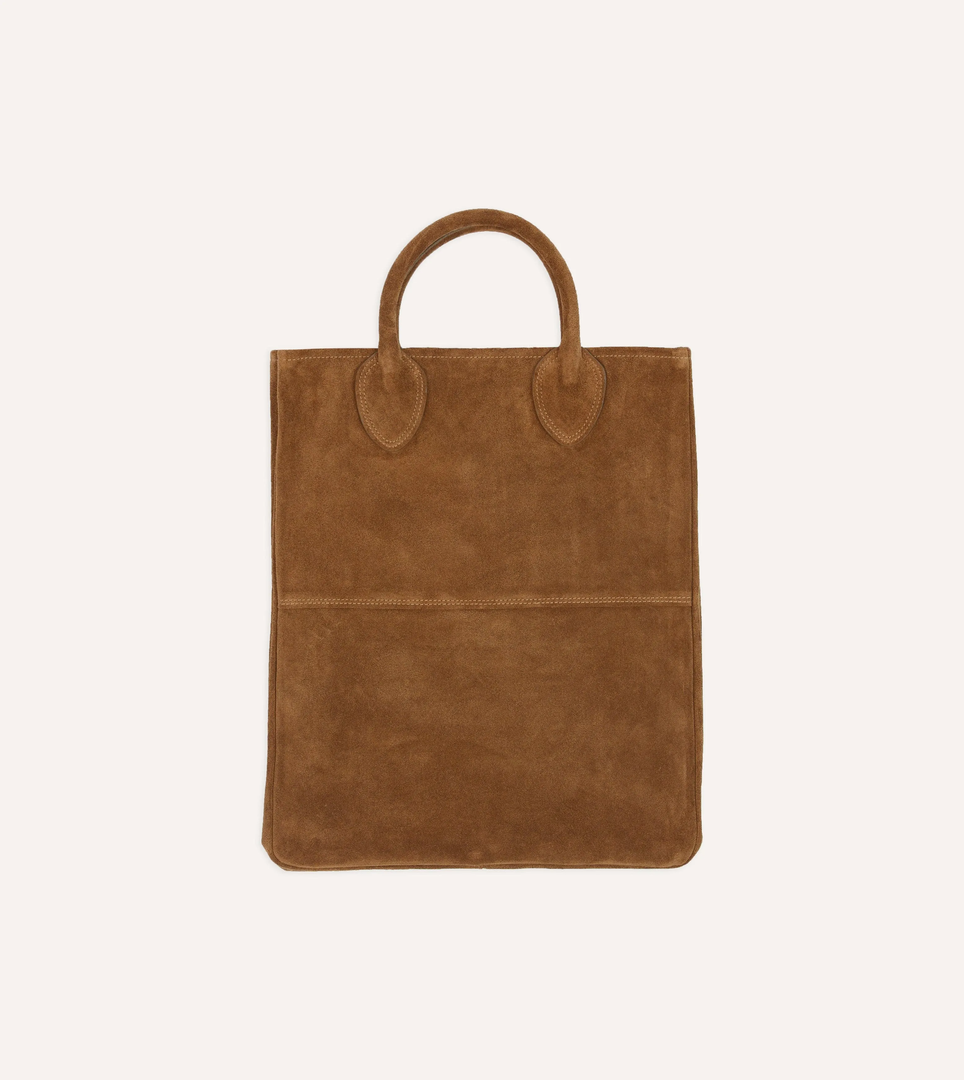 Tobacco Suede Tote Bag sold by Drake's London product image thumbnail 5