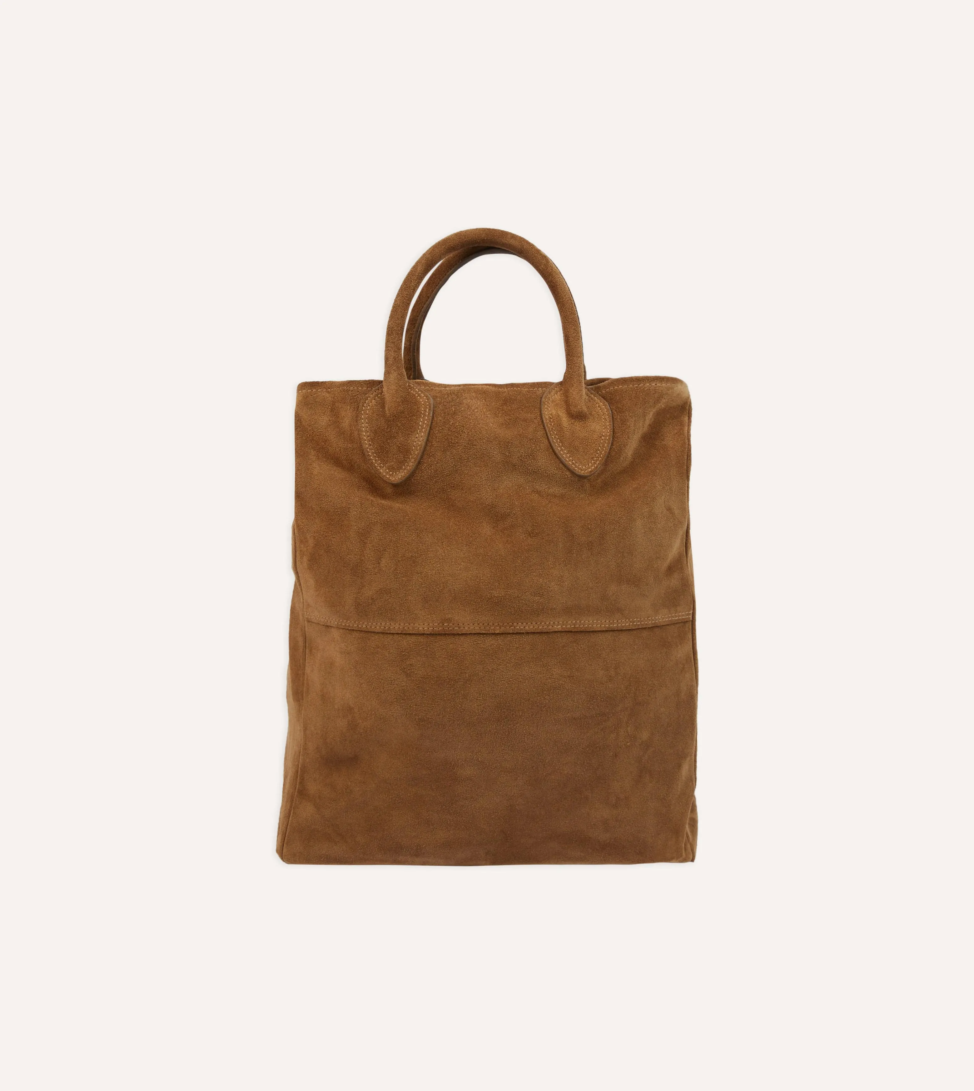 Tobacco Suede Tote Bag sold by Drake's London