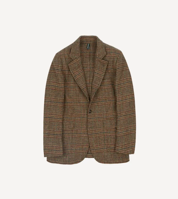 Brown Prince of Wales Check Harris Tweed Games Blazer Mk. VII sold by Drake's London